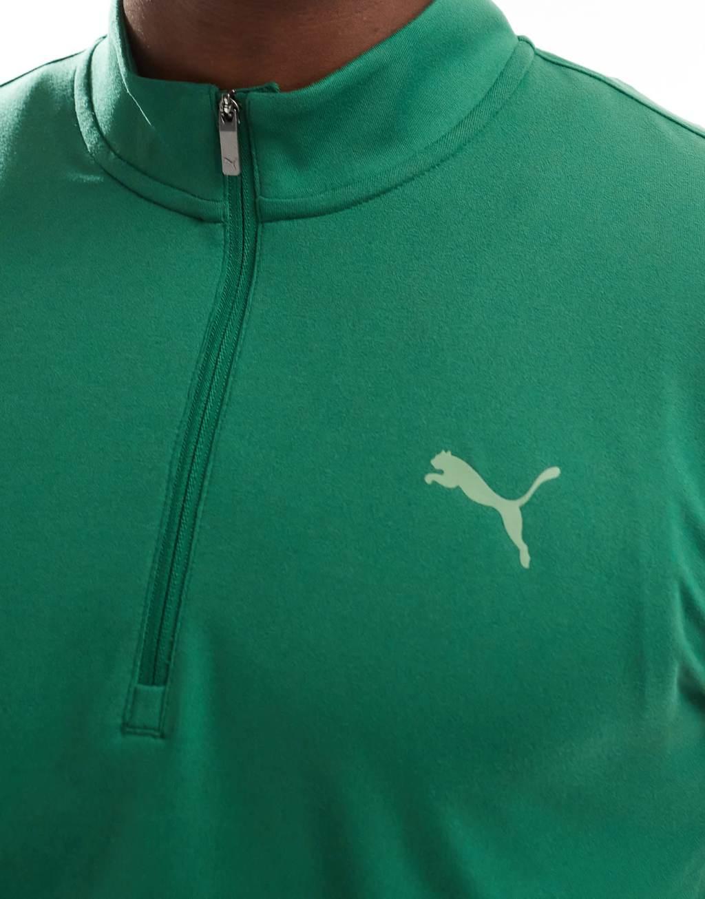 PUMA Training slim fit quarter zip in vine green Product Image