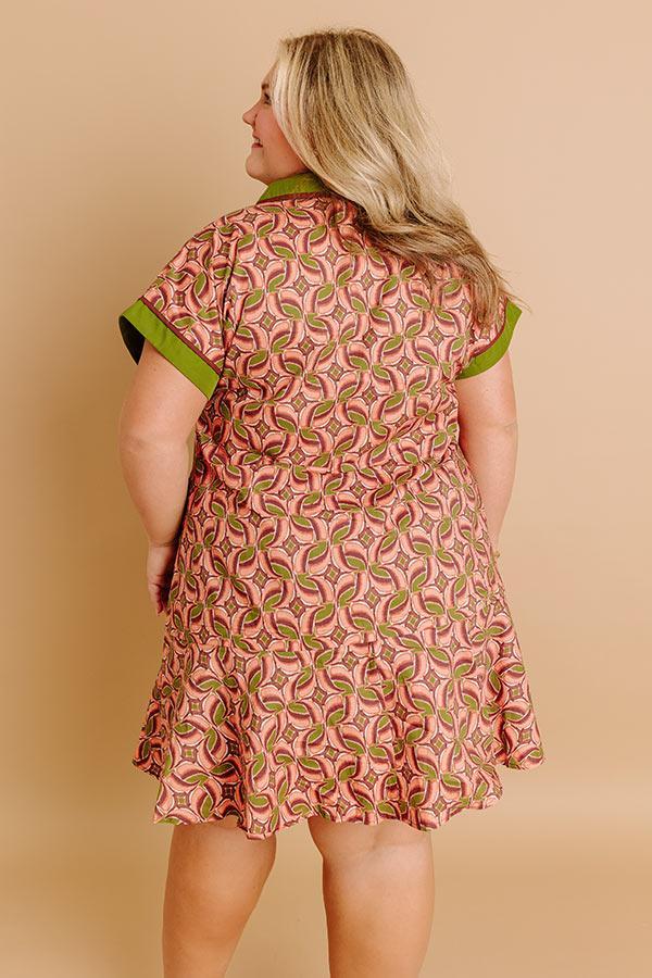 Cider Dreams Mini Dress in Olive Curves Product Image