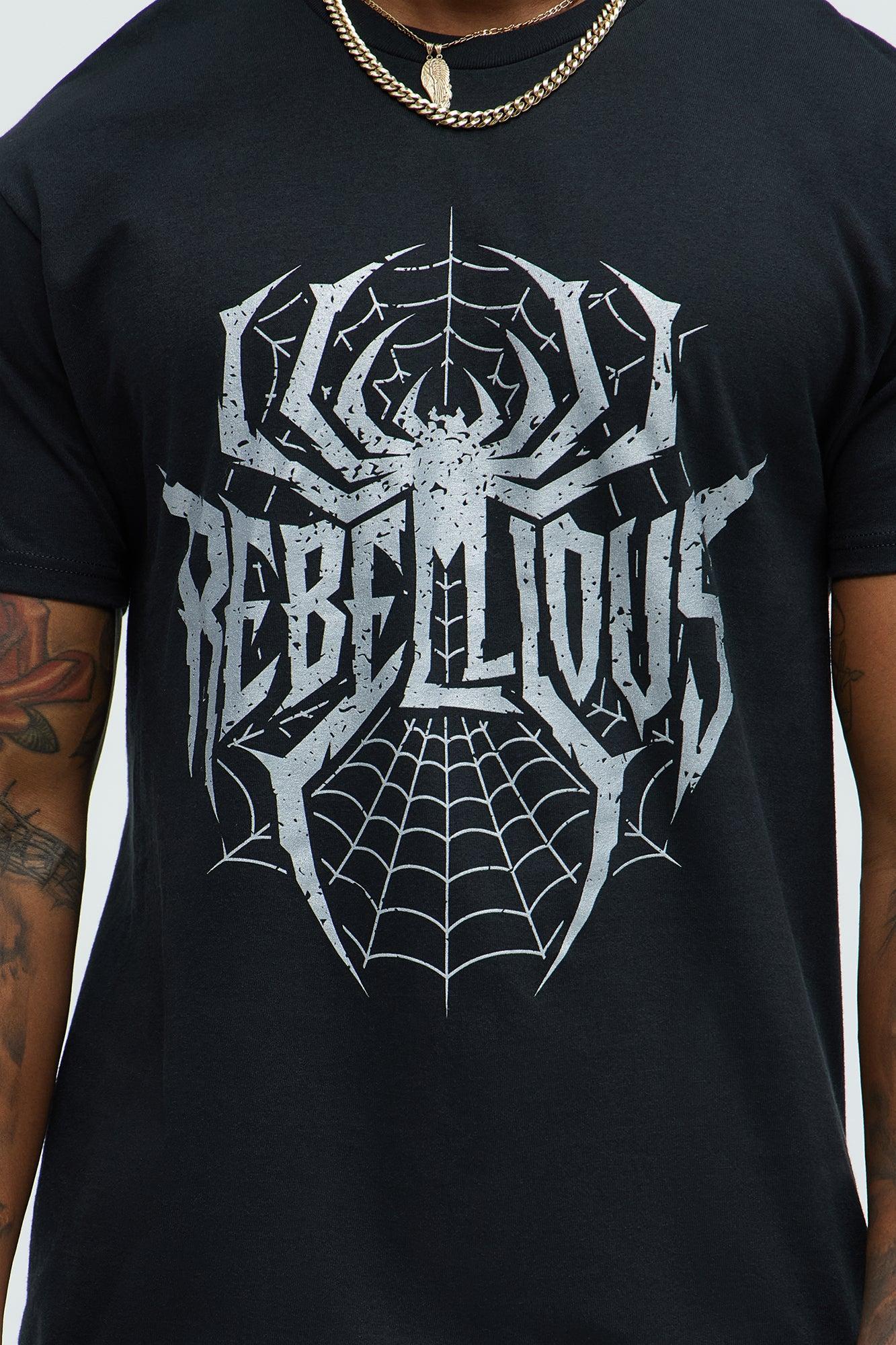 Rebellious Spider Short Sleeve Tee - Black Product Image