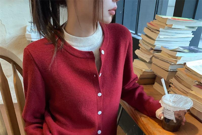 Two Tone Button-Up Cardigan Product Image