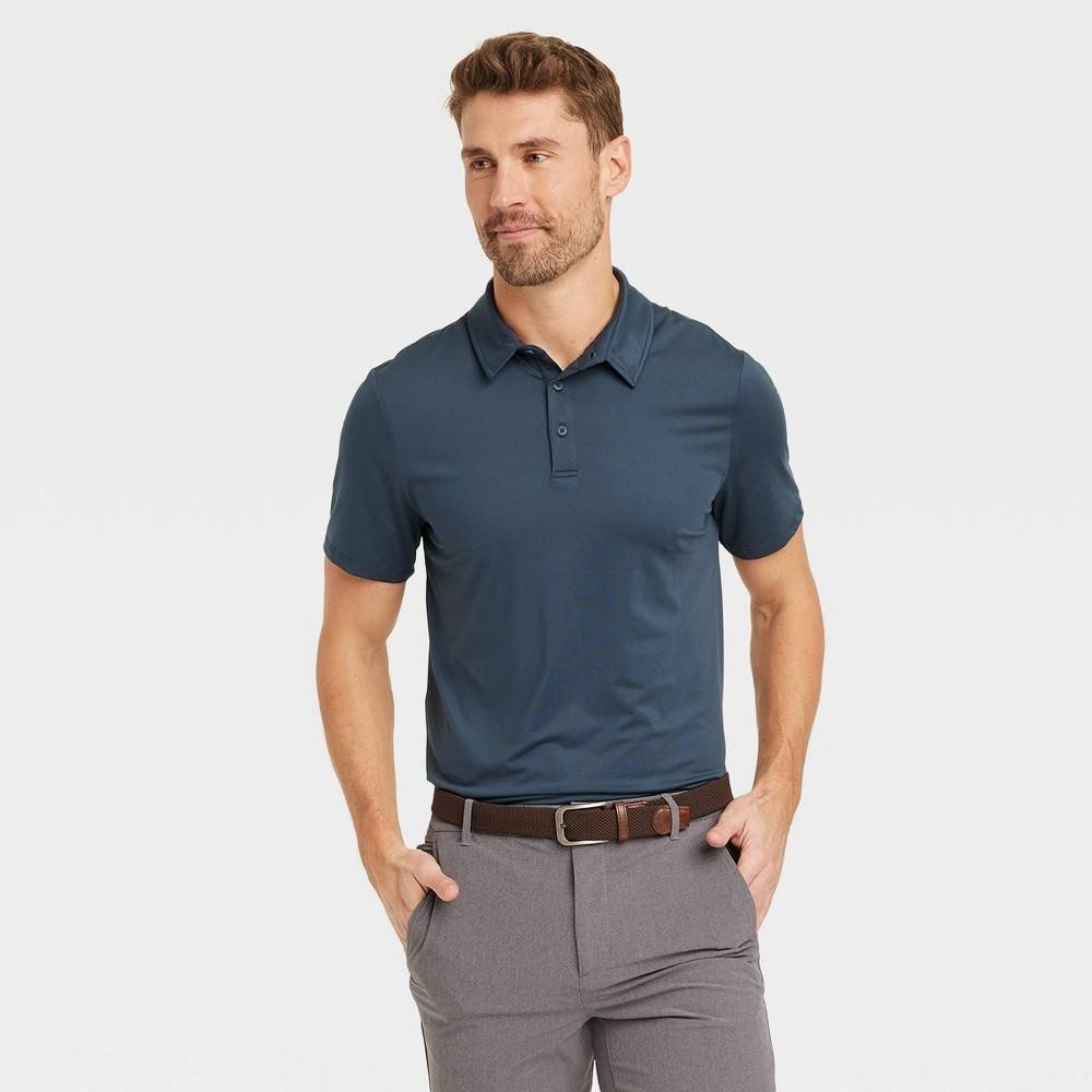 Mens Jersey Polo Shirt - All In Motion Determined Blue M Product Image