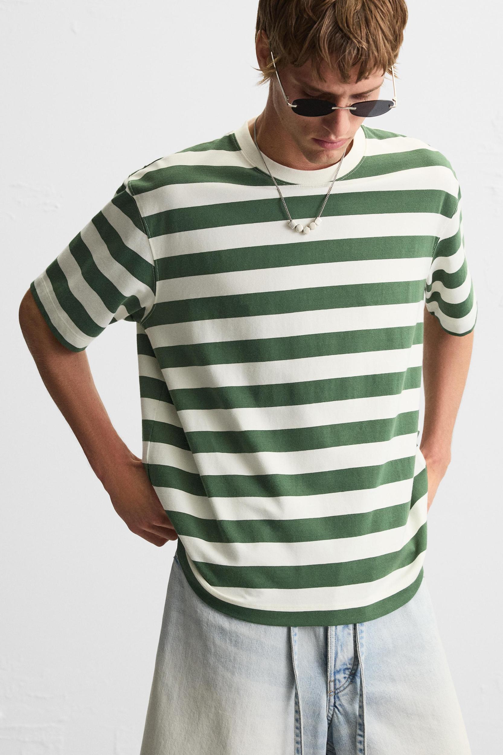 STRIPED JACQUARD T-SHIRT Product Image
