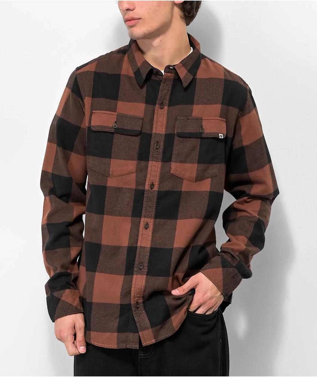 Dravus Travis Brown & Black Flannel Shirt Product Image