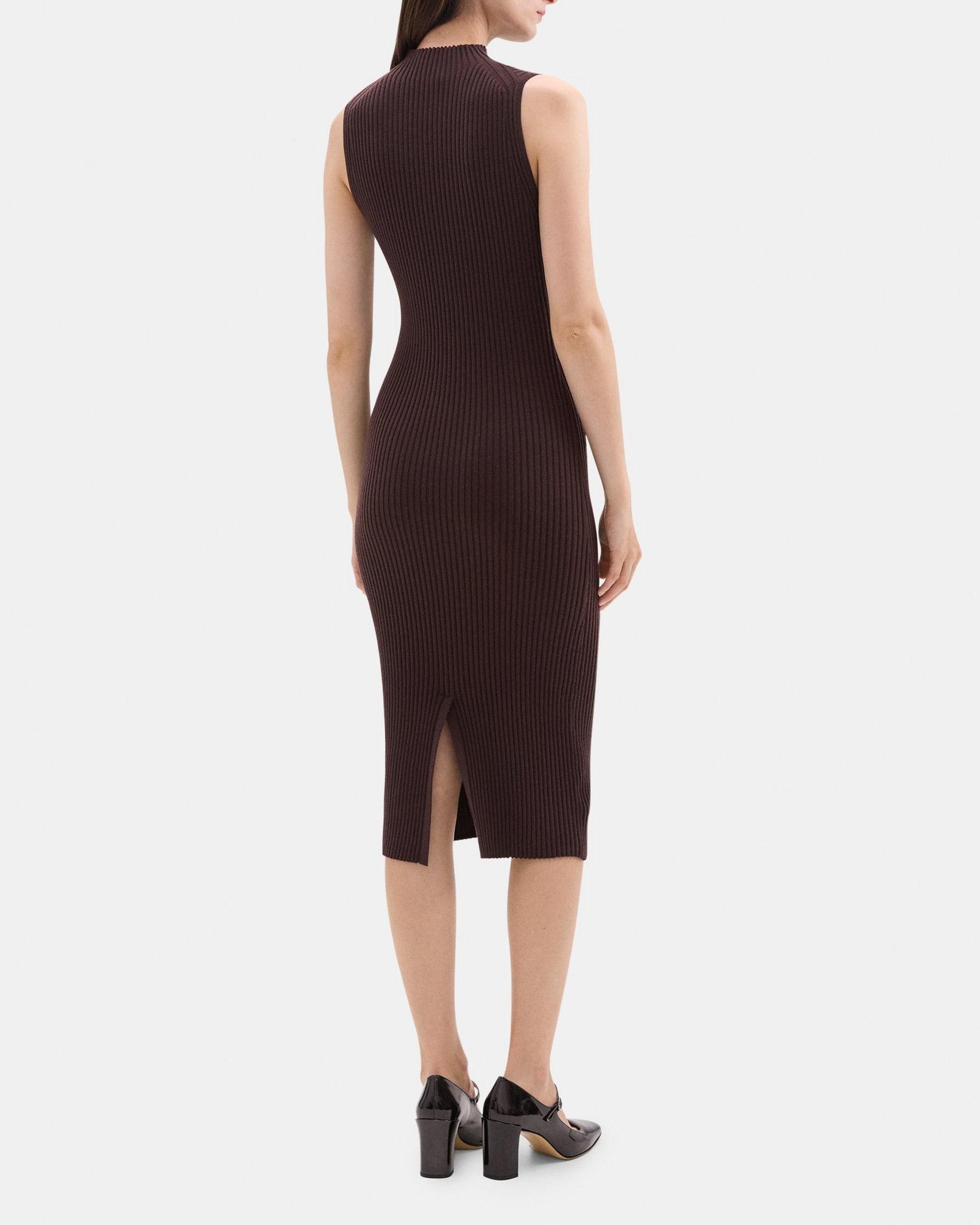 Turtleneck Midi Dress in Fine Merino Wool Product Image