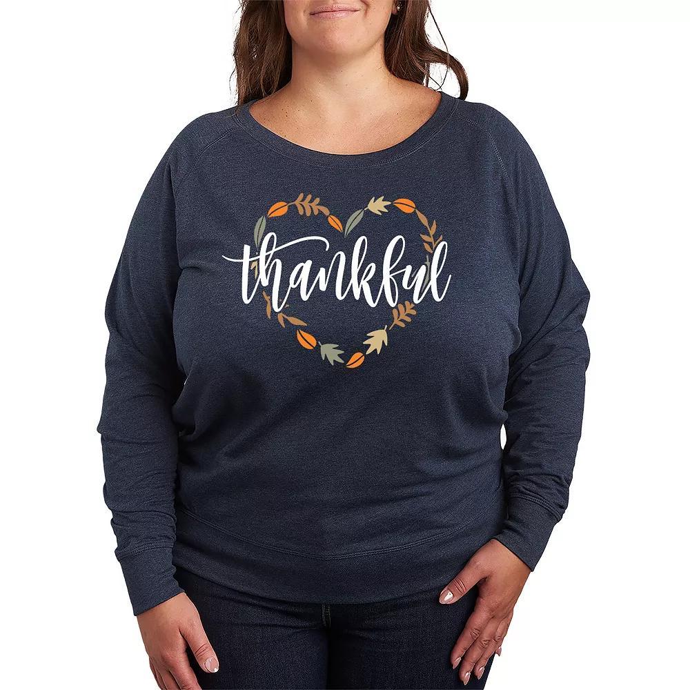 Plus Size Wicked Glinda Popular French Terry Long Sleeve Tee, Women's, Size: 1XL, Grey Indigo Product Image