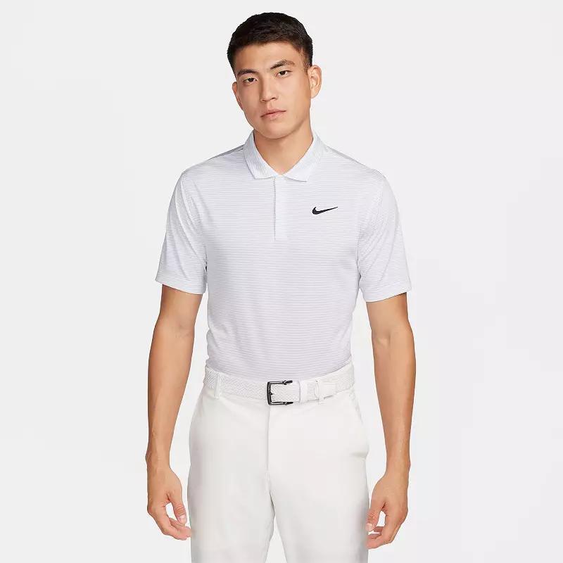 Big & Tall Nike Striped Dri-FIT Golf Polo, Mens Light Black Product Image