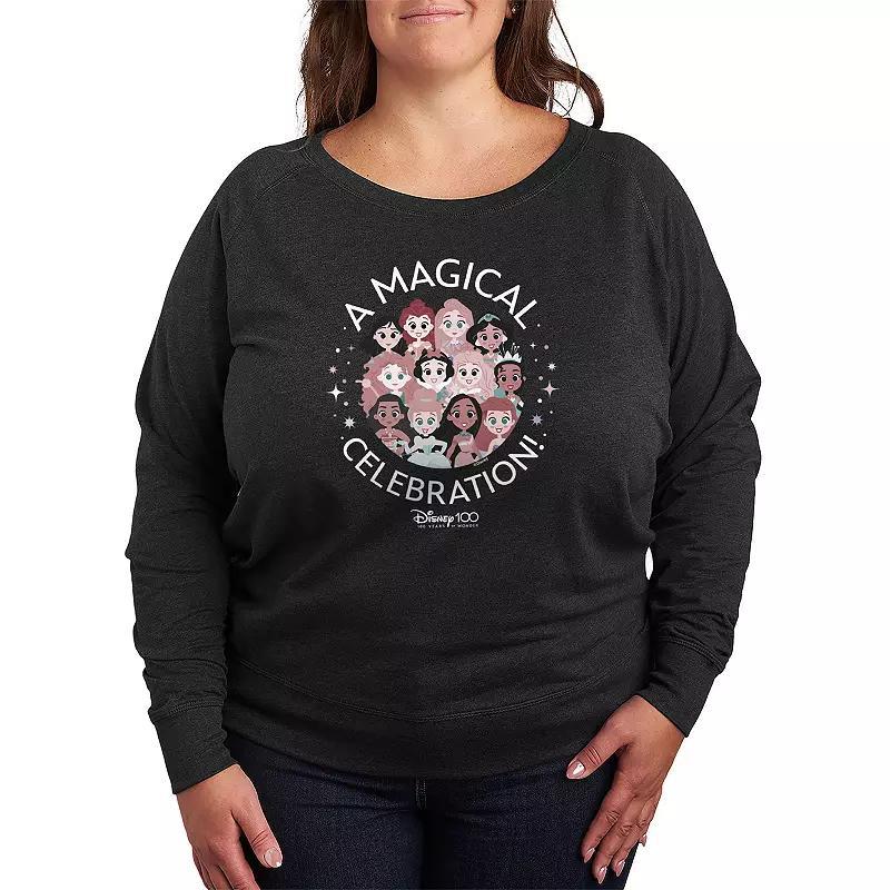 Plus Size Coca-Cola Cherry Can Bow French Terry Long Sleeve Tee, Women's, Size: 3XL, Grey Dark Red Product Image