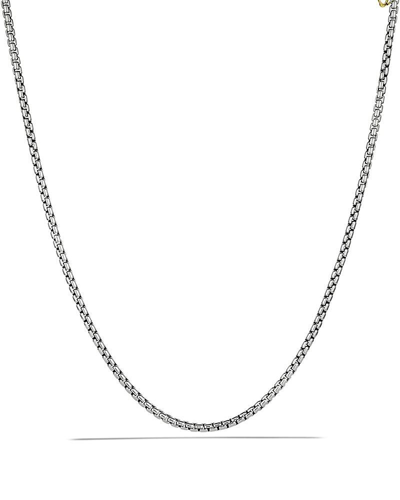 Womens Box Chain Necklace In Sterling Silver Product Image