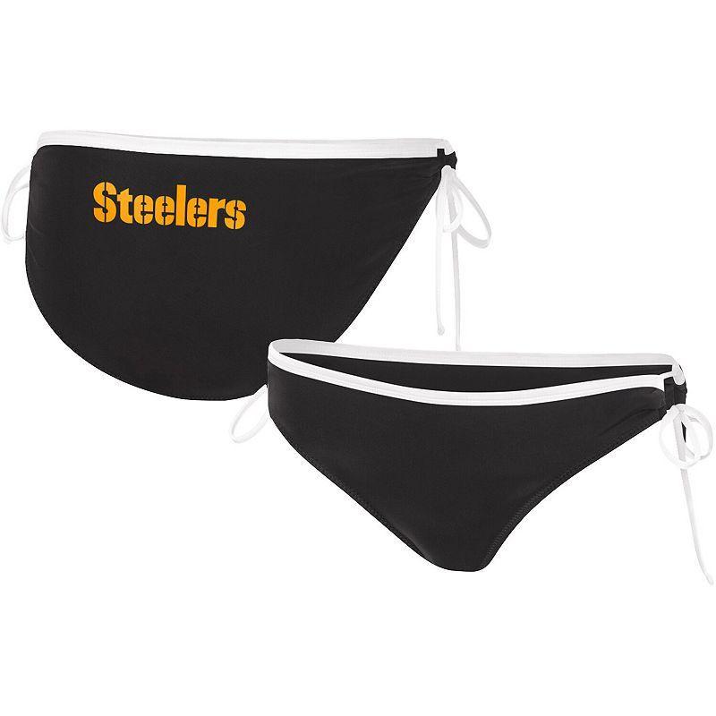 Women's G-III 4Her by Carl Banks Black Cleveland Browns Perfect Match Bikini Bottom, Size: Large Product Image