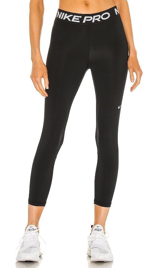 Women's Nike Pro Mid-Rise Crop Mesh-Panel Leggings Product Image