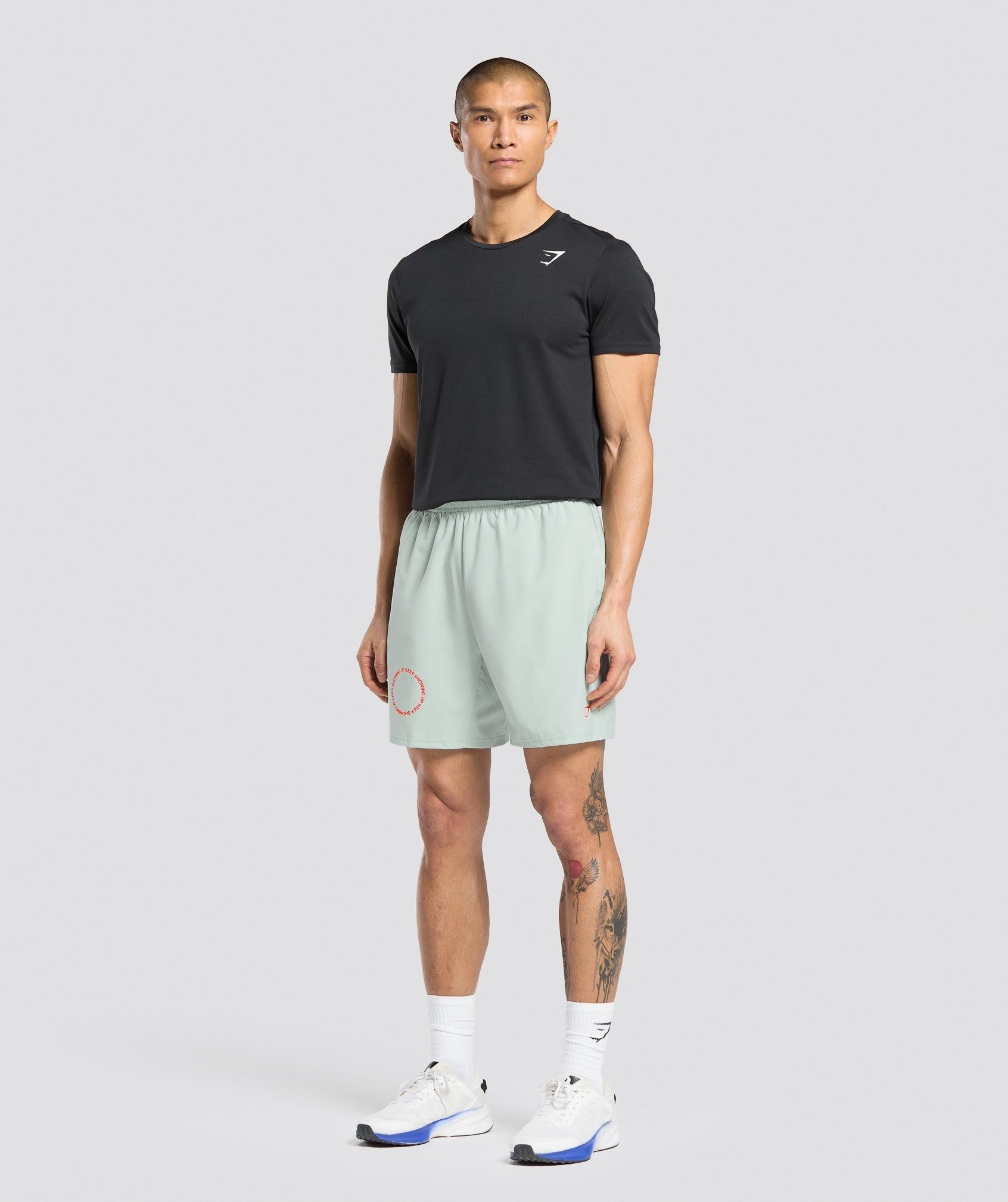 Gymshark Keep Showing Up 7" Shorts - Morning Blue Male Product Image