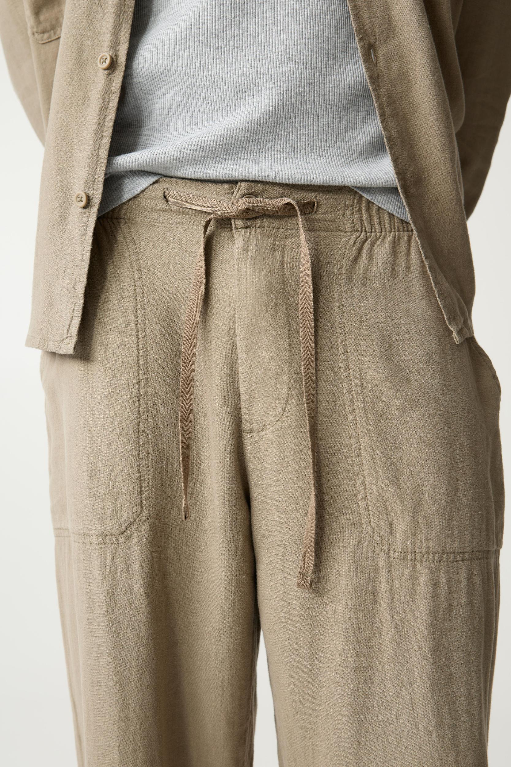 Linen blend sweatpants Product Image