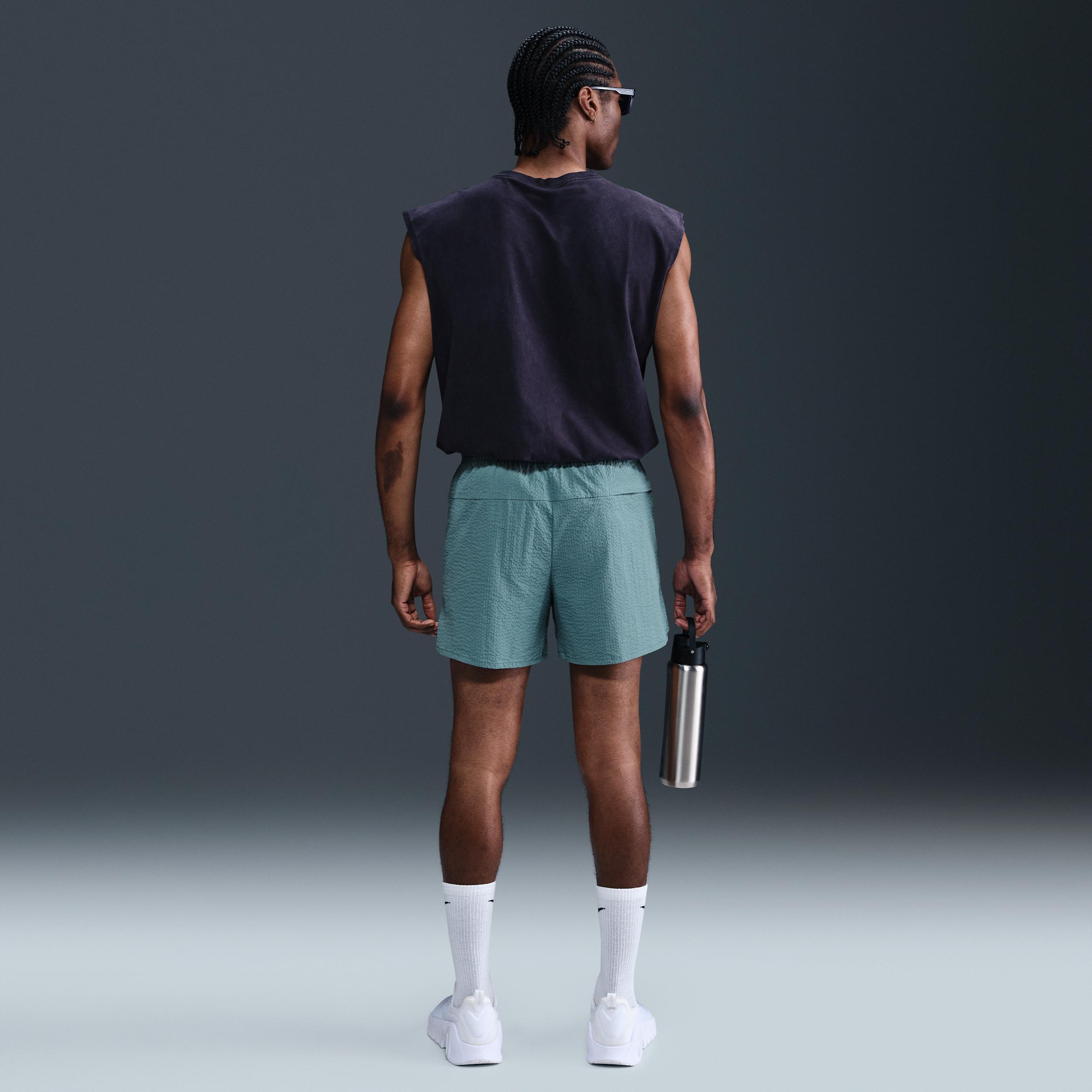 Nike Mens Unlimited Dri-FIT 5 Unlined Seersucker Versatile Shorts | HJ4091-006 Product Image