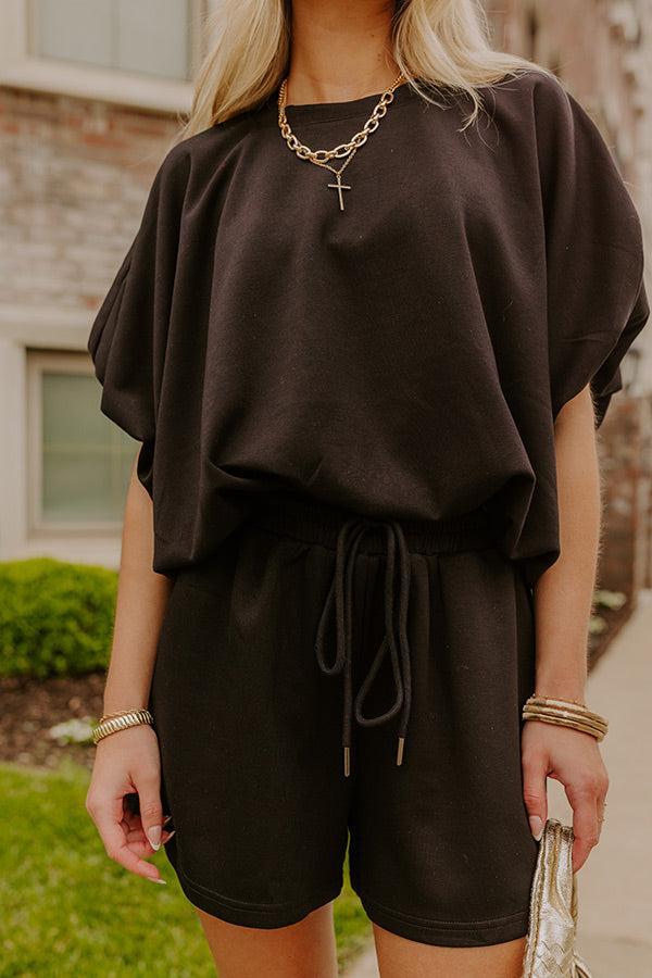 Everyday Chic High Waist Shorts in Black Product Image