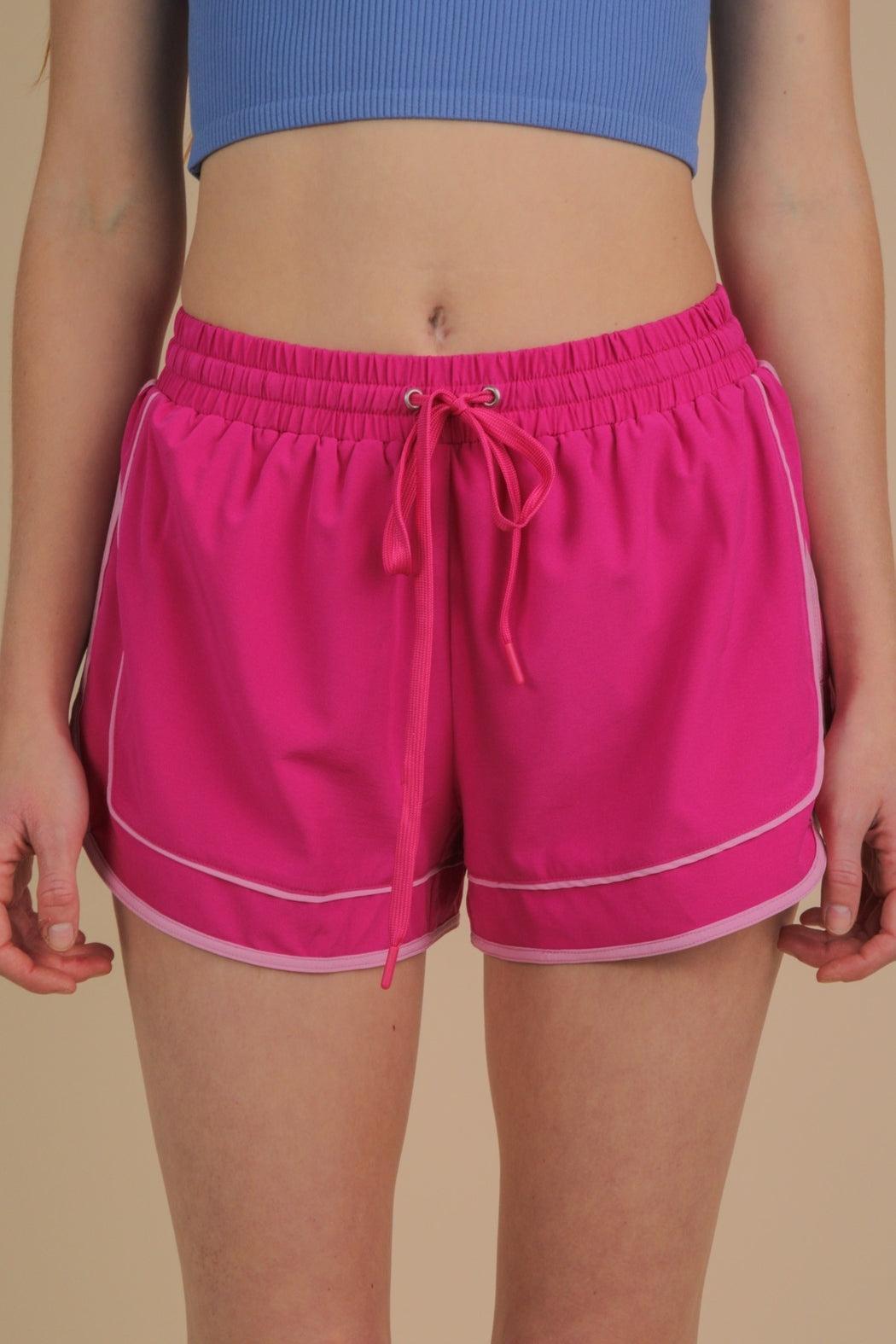 Two Toned Activewear Shorts Product Image