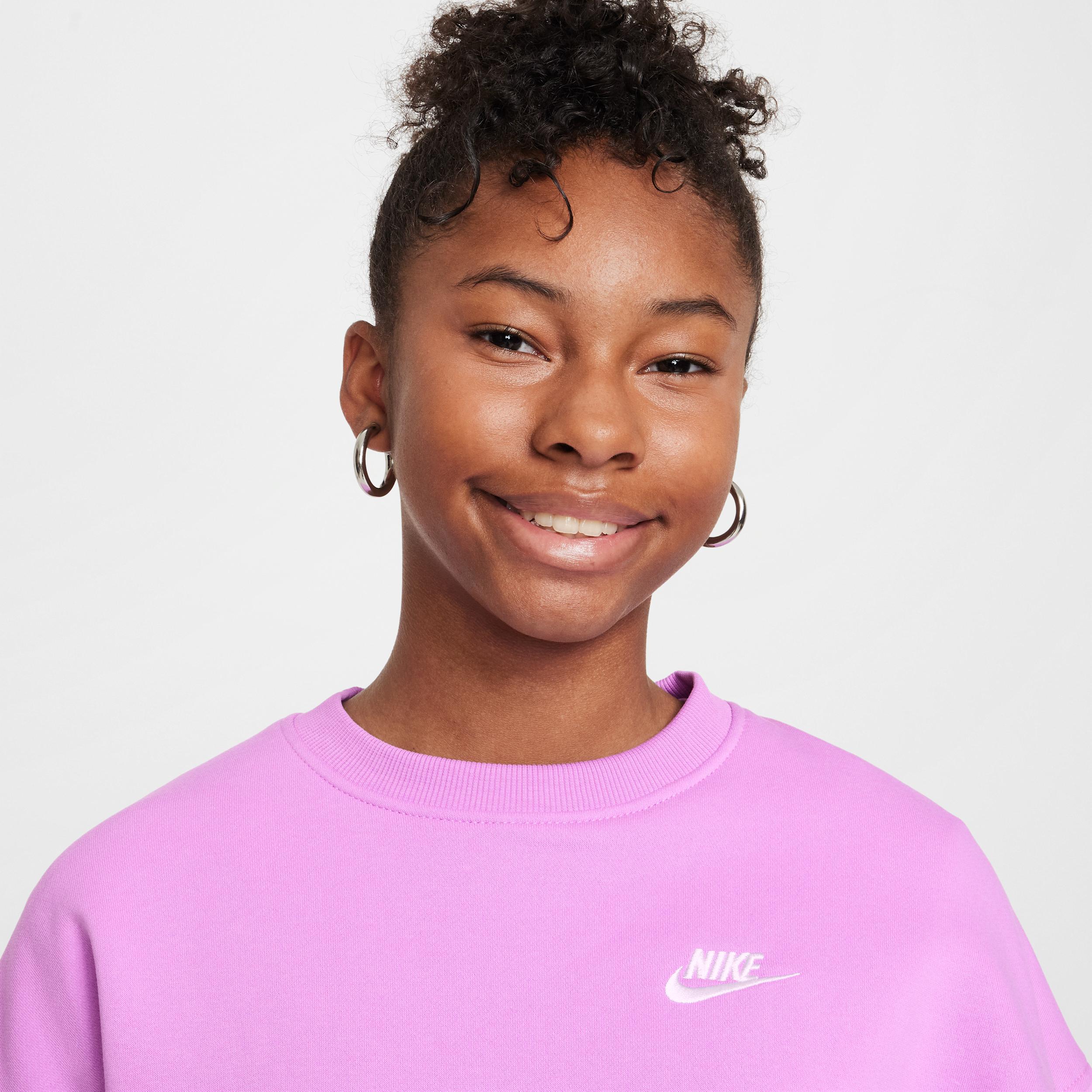 Women's Nike Sportswear Club Fleece Girls' Boxy Crew-Neck Sweatshirt Product Image