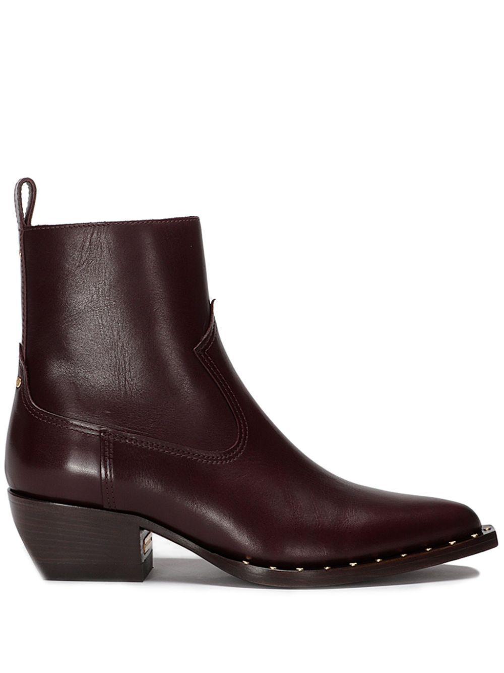 GOLDEN GOOSE Debbie Ankle Boots In Dark Red Product Image