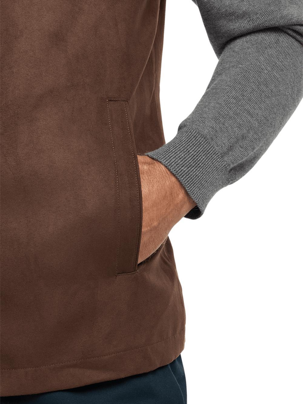 Microsuede Vest - Brown Product Image
