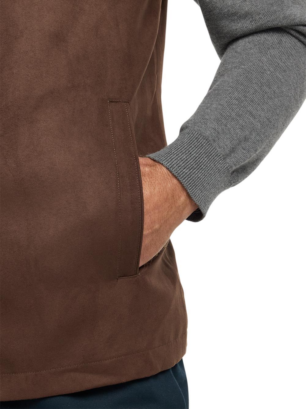 Microsuede Vest - Brown Product Image
