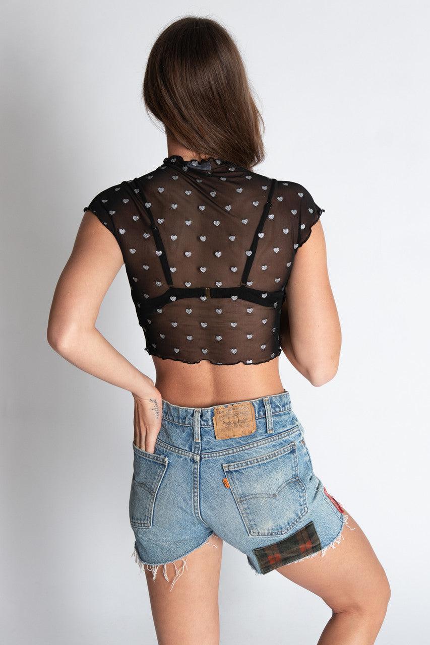 Mesh Heart T-Shirt Product Image