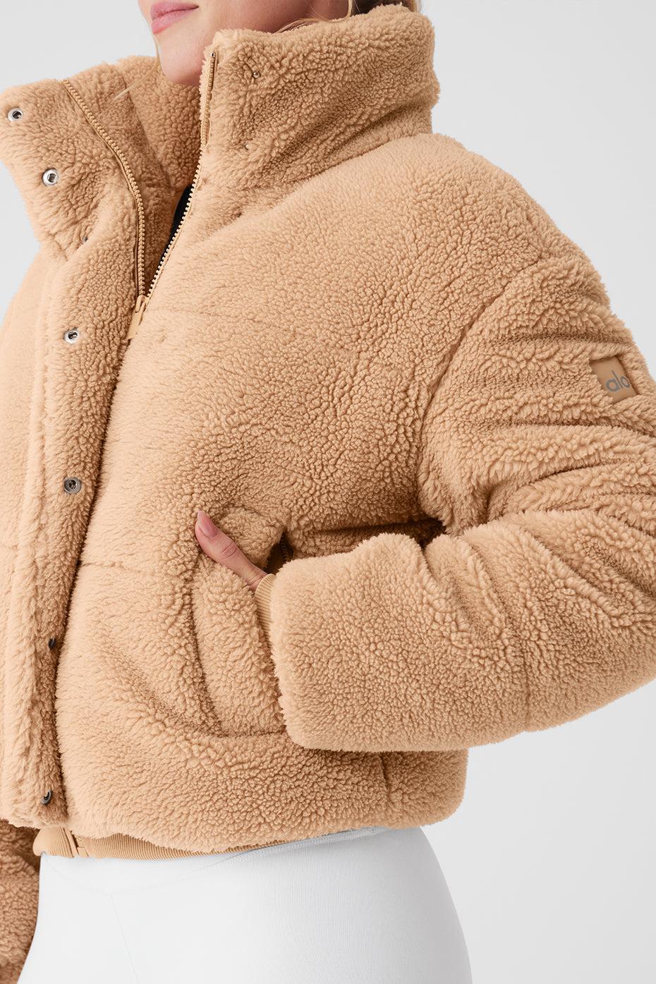 Sherpa Snow Angel Puffer - Camel Product Image