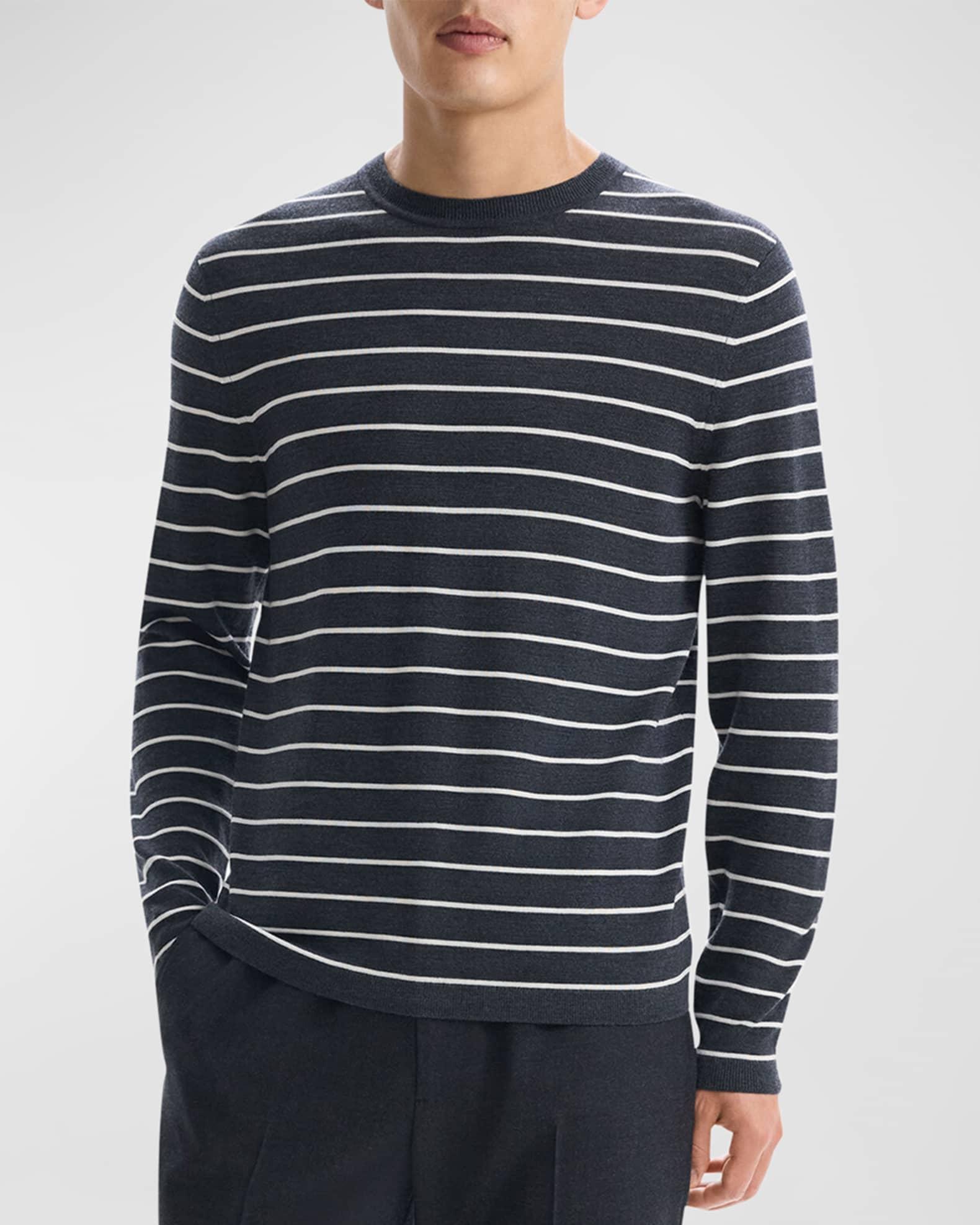 Mens Striped Wool Sweater Product Image