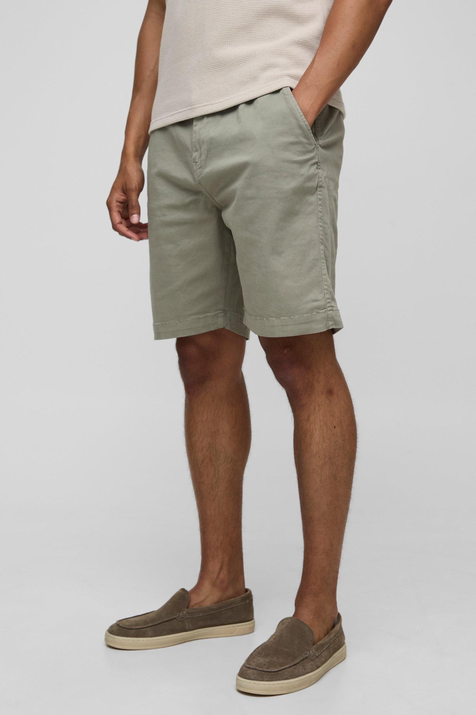Half Fixed Waistband Relaxed Long Length Shorts | boohooMAN USA Product Image