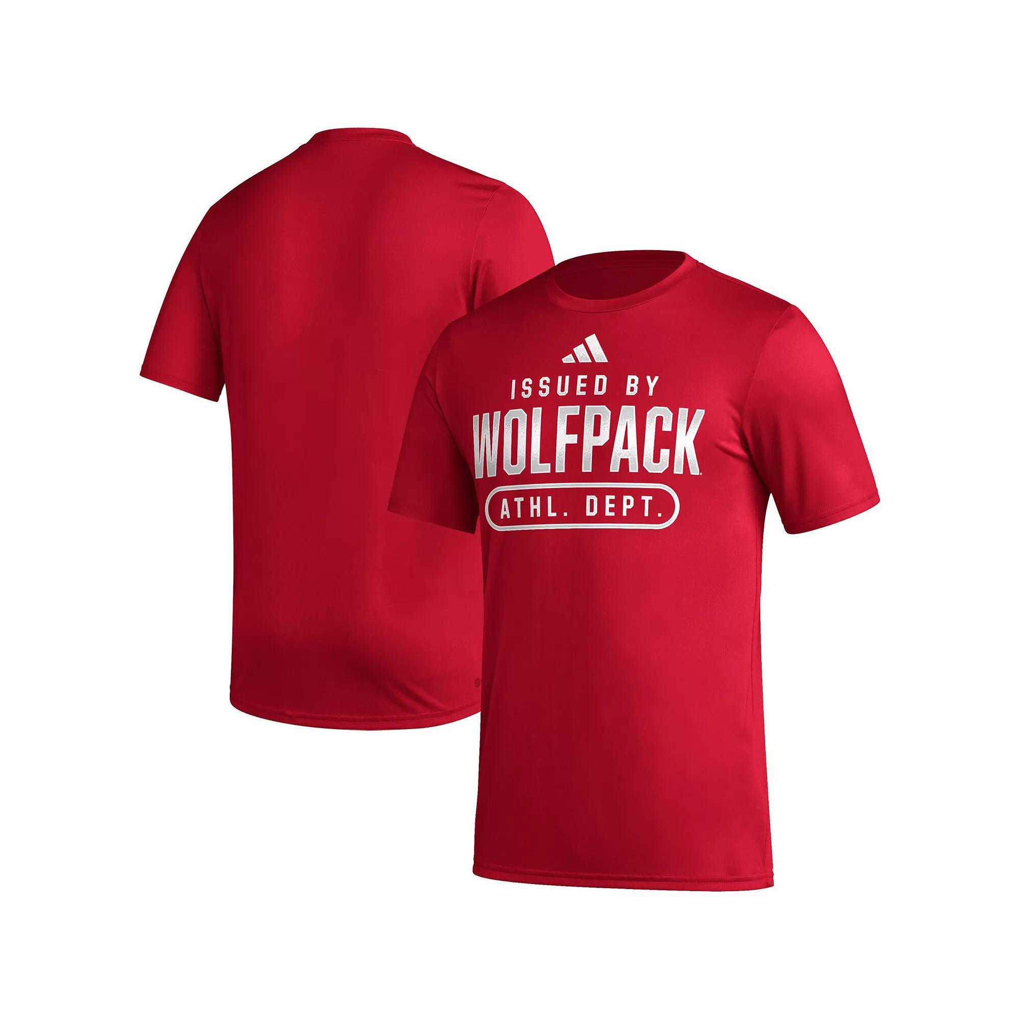 Men's adidas Red NC State Wolfpack Sideline AEROREADY Pregame T-Shirt,  Product Image