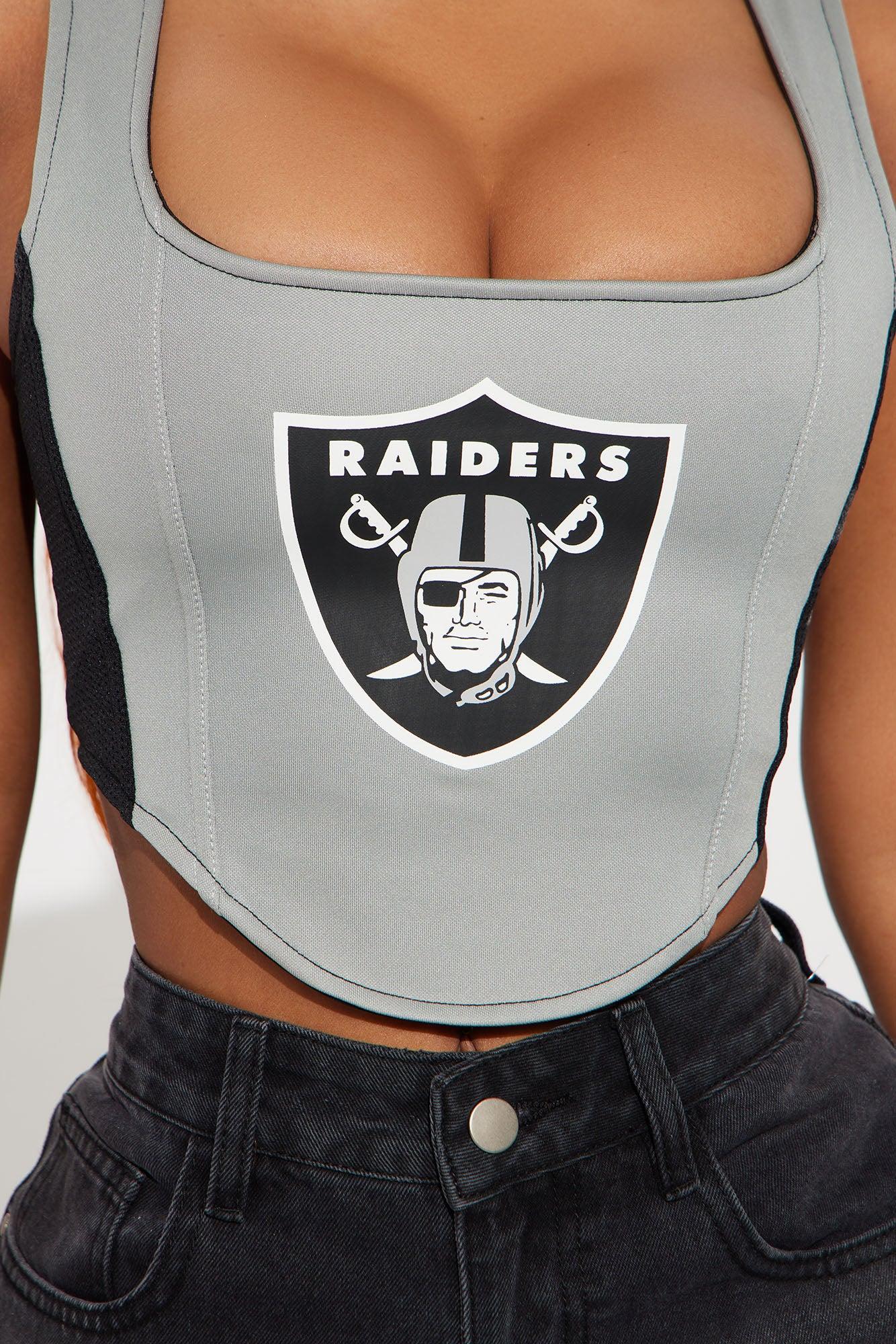 Raiders Halftime Show Corset Top - Black/Grey Product Image