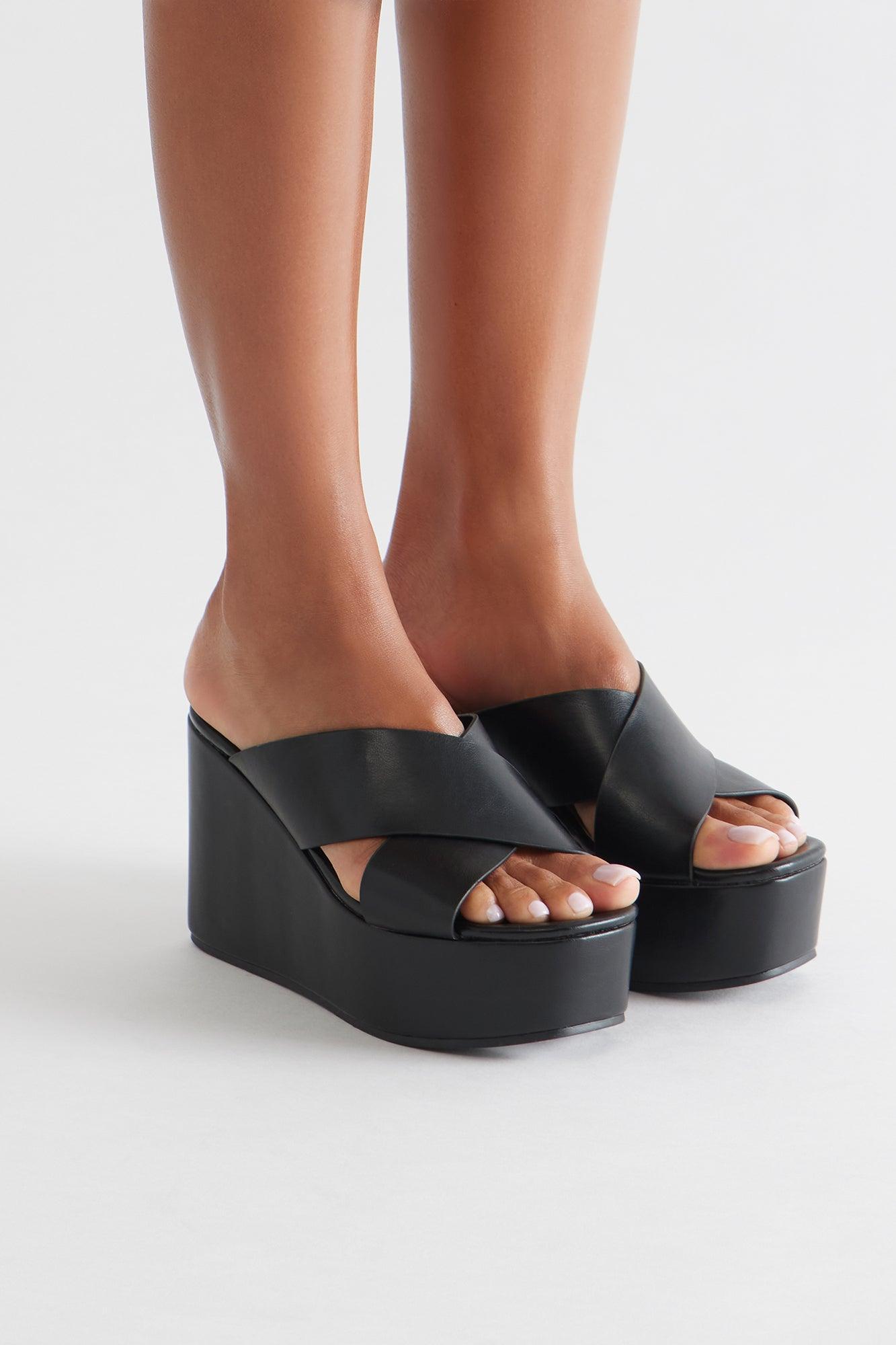 Mezcal Platform Wedges - Black Female Product Image