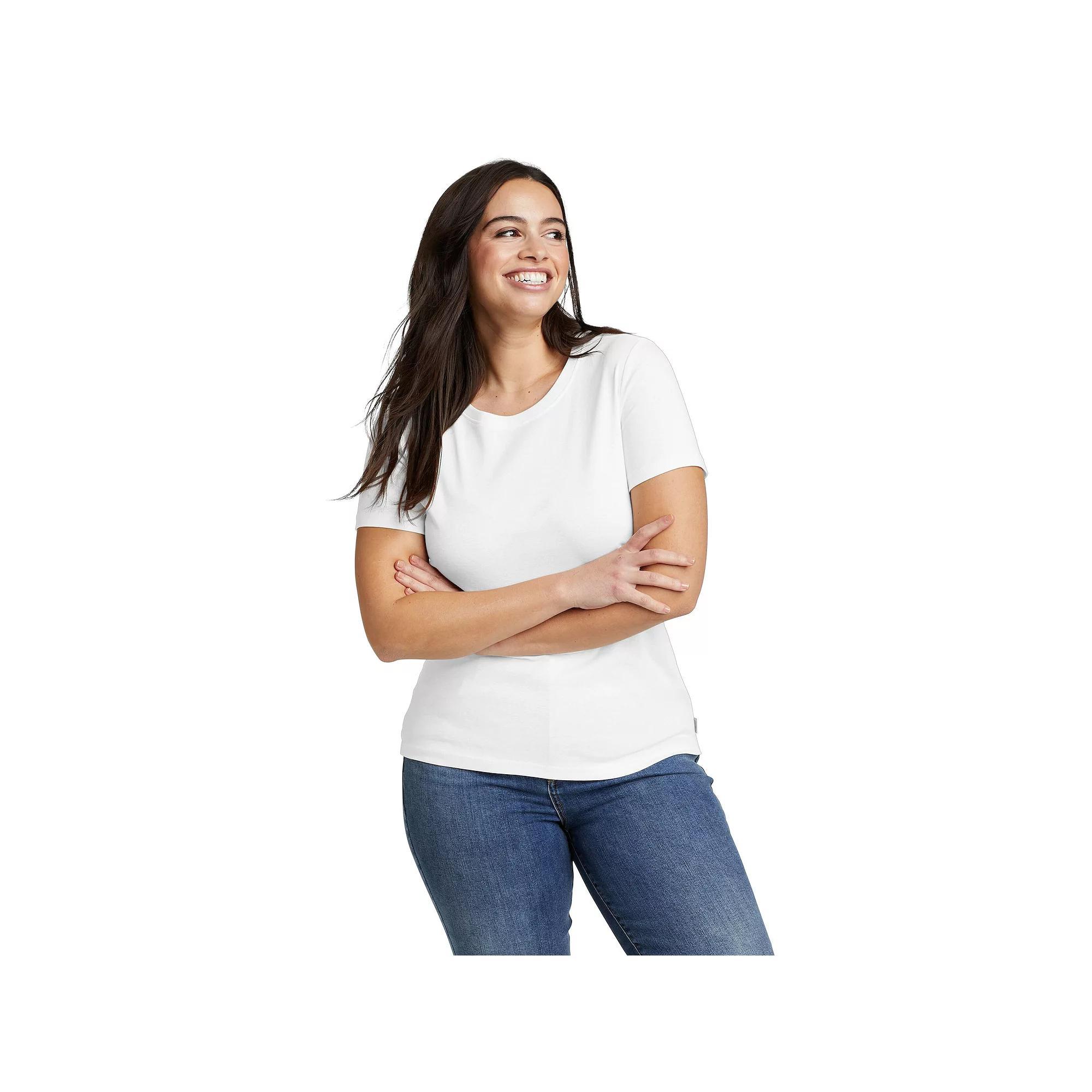 Plus Size Eddie Bauer Favorite Short Sleeve Crewneck Tee, Women's, Size: 2XL, White Product Image