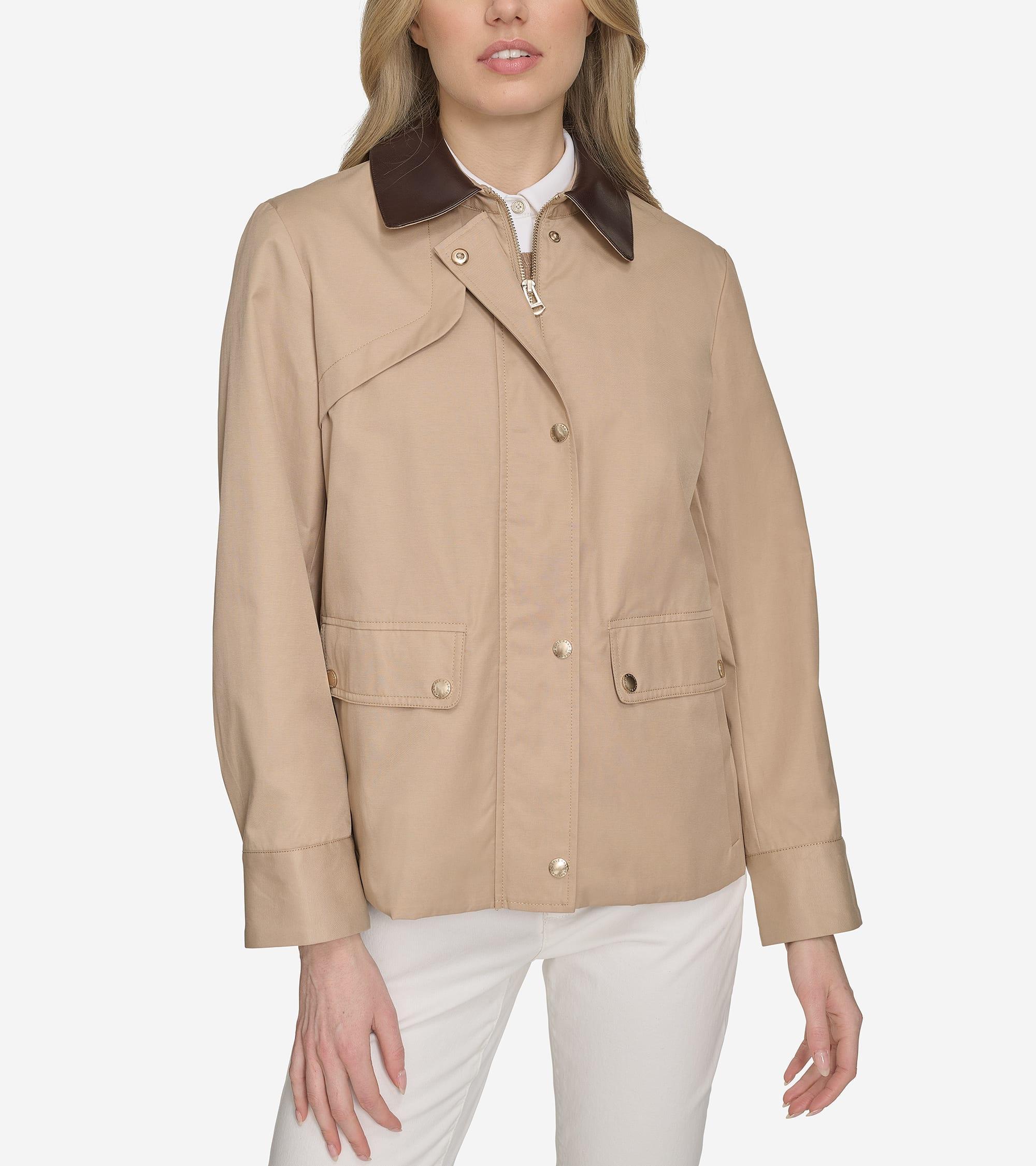 Cole Haan Womens Packable Rain Jacket Water-Resistant Product Image