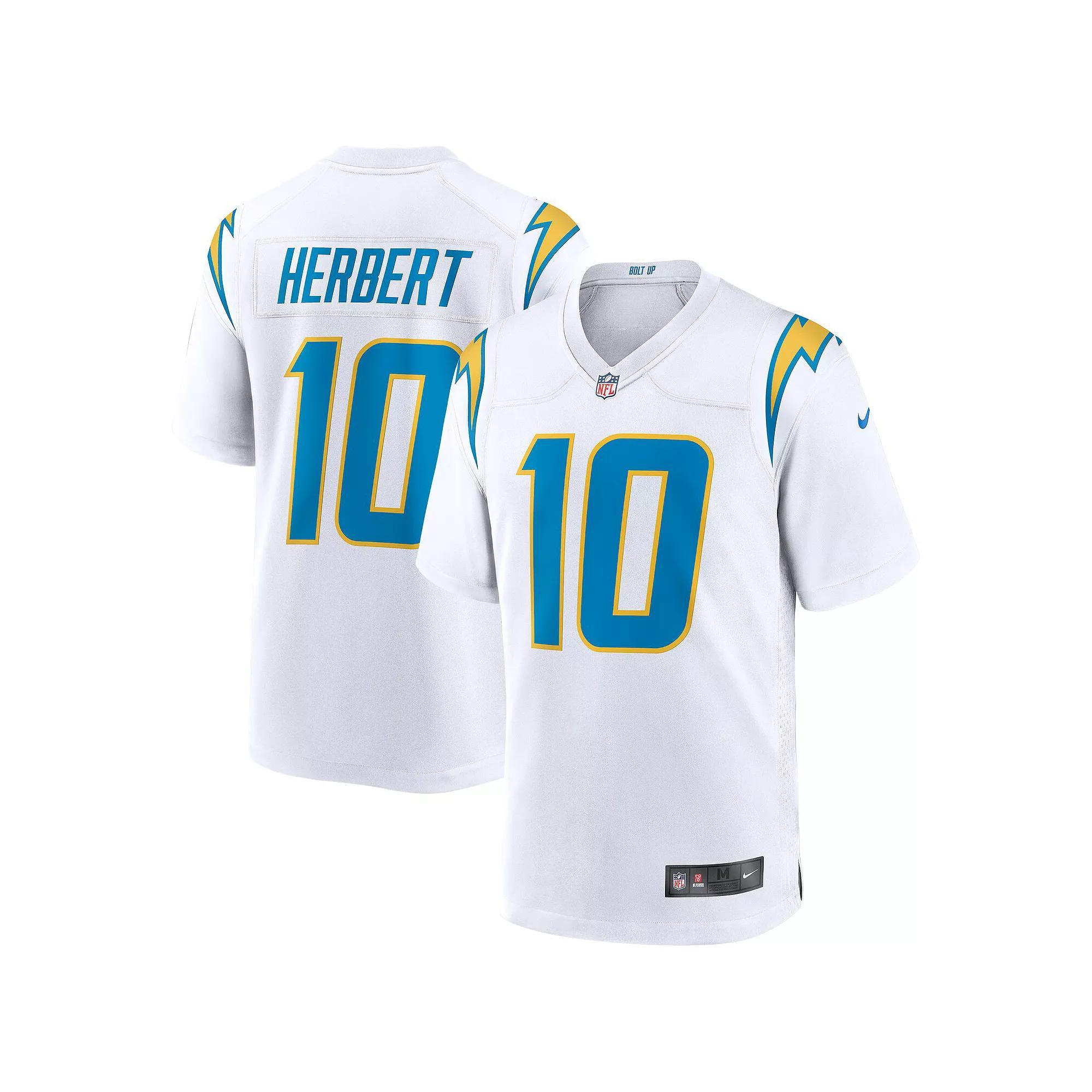 Men's Nike Justin Herbert White Los Angeles Chargers Game Jersey,  Product Image