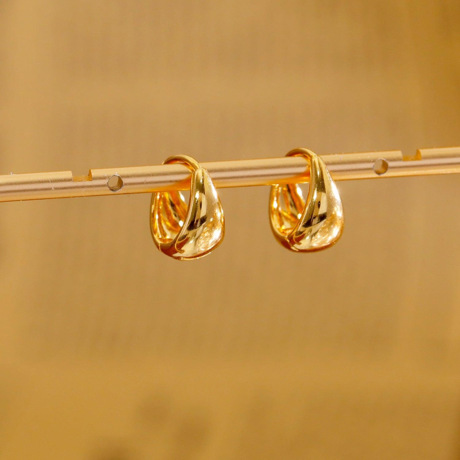 Metal Droplet Earrings Product Image