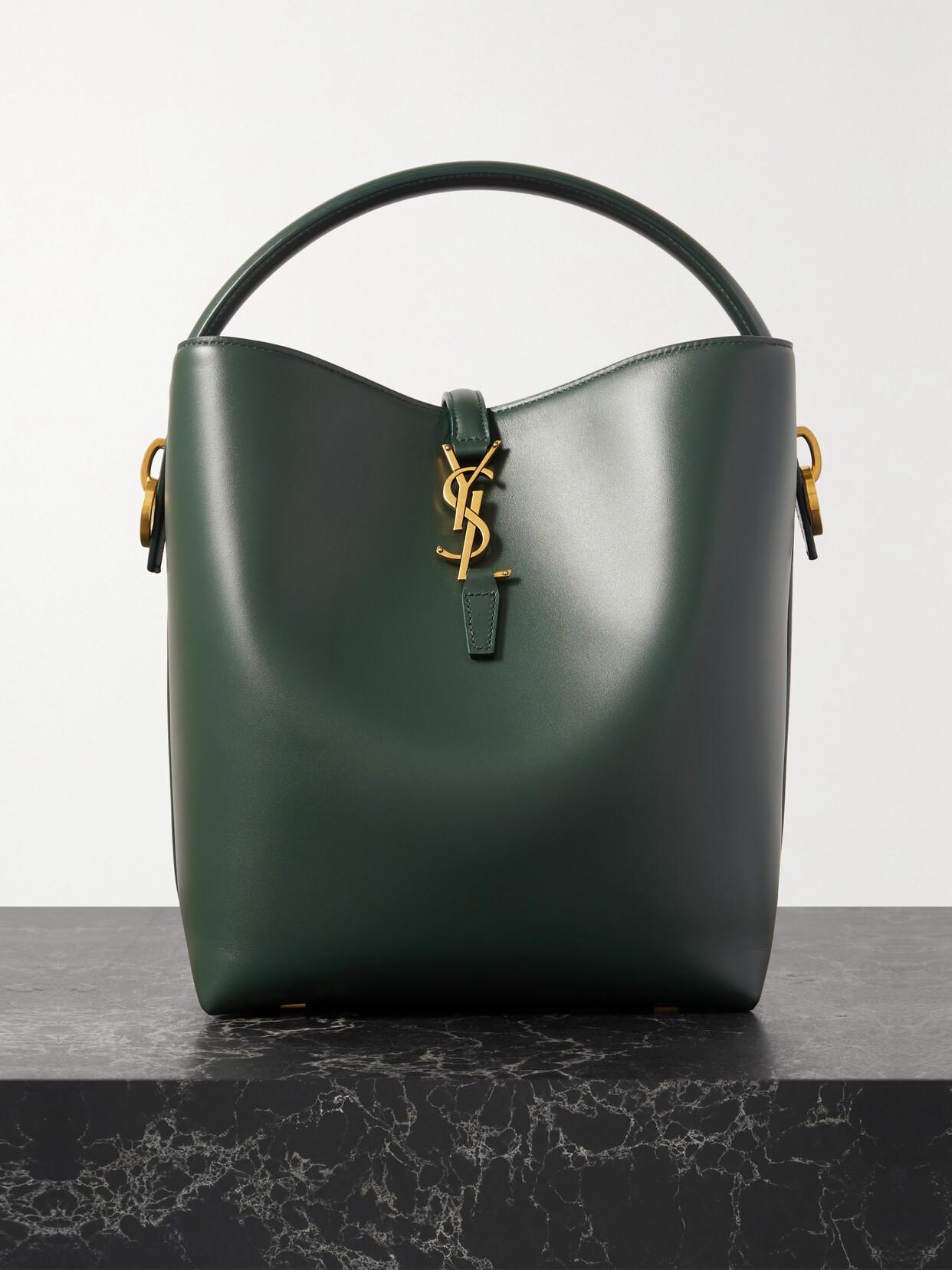 SAINT LAURENT Le 37 Calfskin Bucket Bag In 3045 New Vert Fon Product Image