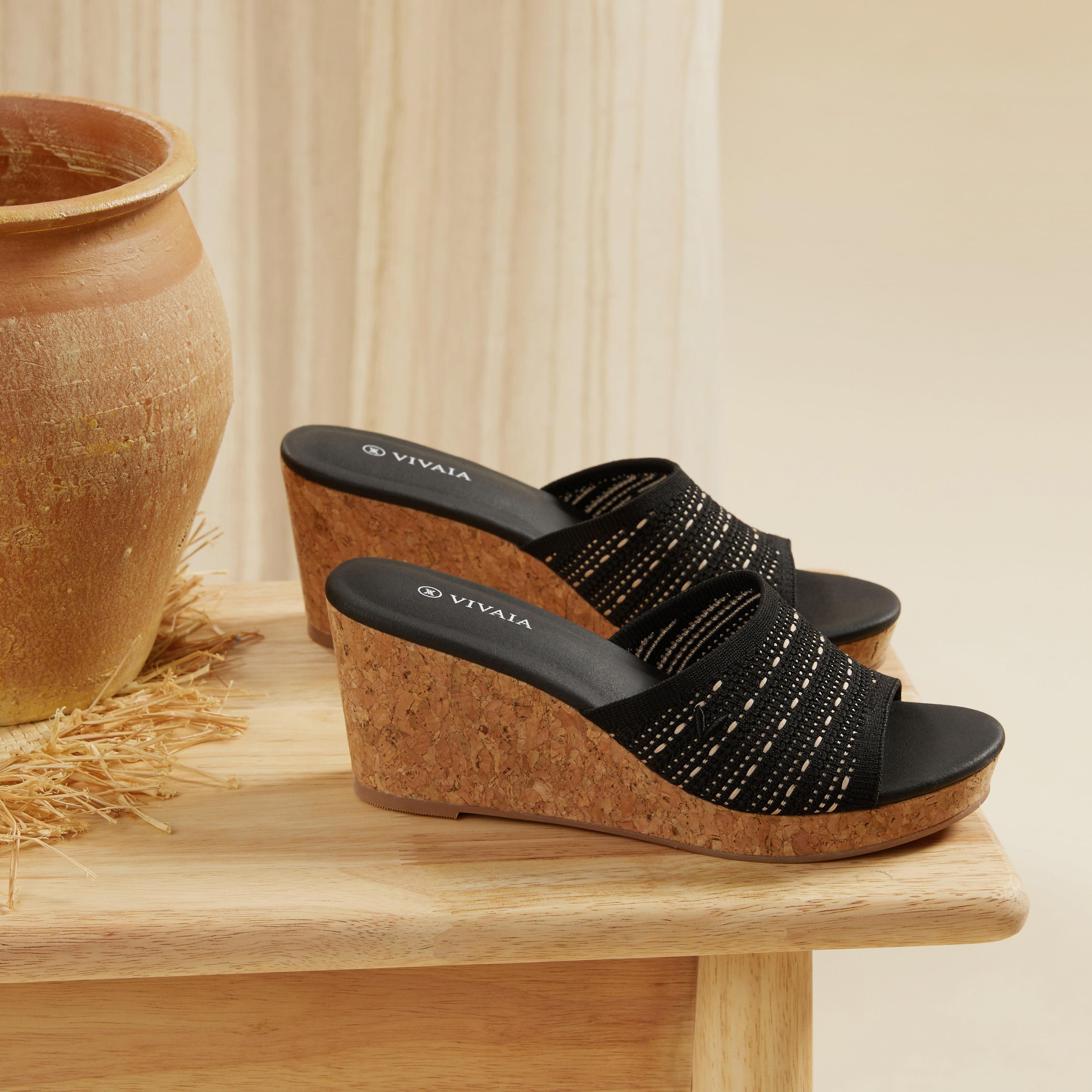 Round-Toe Wedge Sandal (Stacey) Product Image