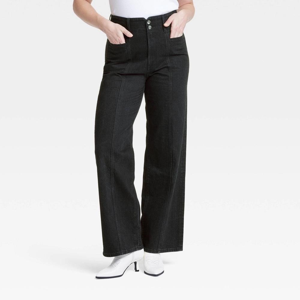 Women's High-Rise Tailored Wide Leg Jeans - Universal Thread™ Product Image