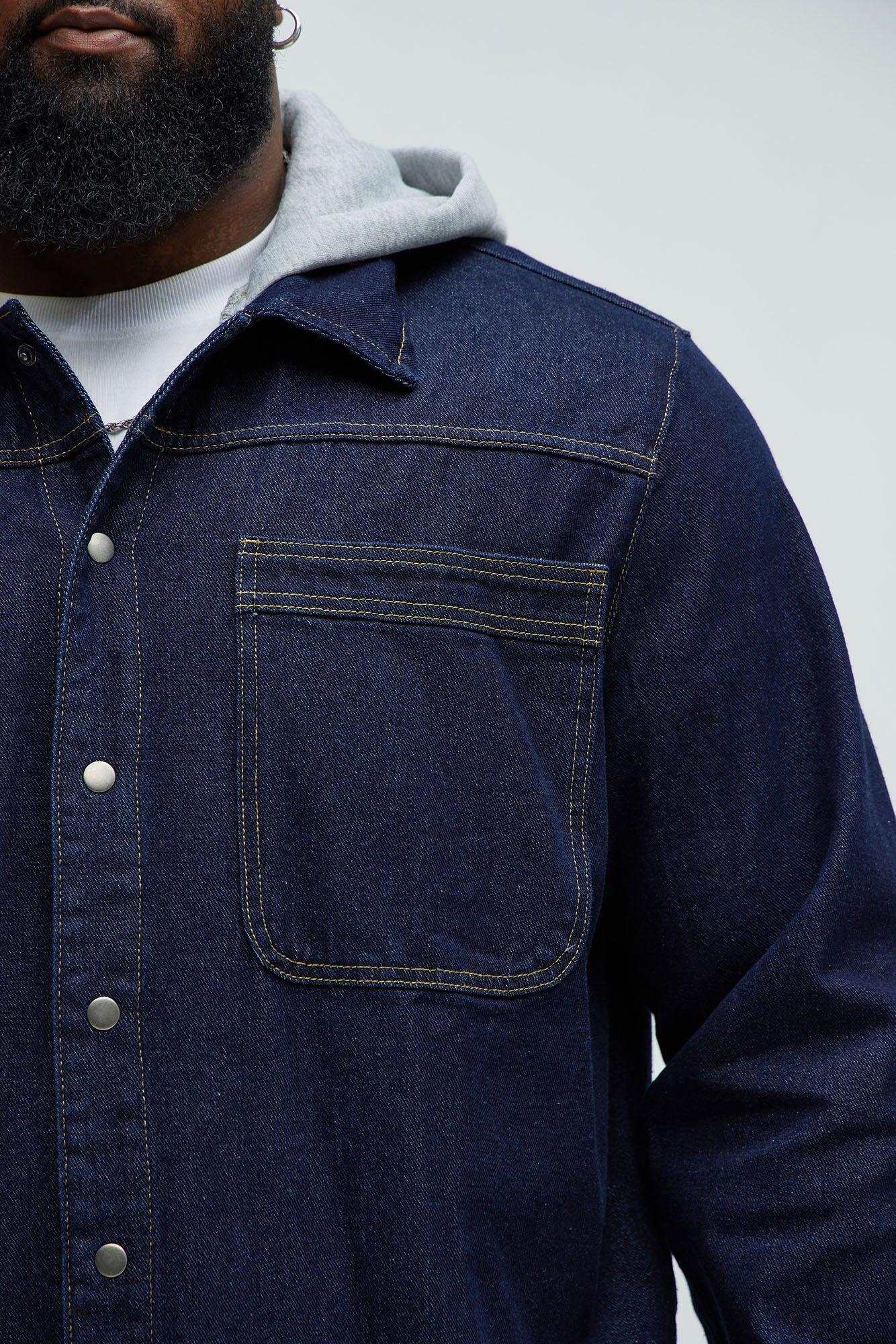 Jackson Lightweight Denim Shacket - Indigo Product Image