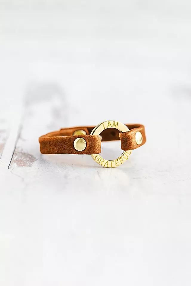 Giving Bracelets Gold I Am Grateful Mantra Bracelet Product Image