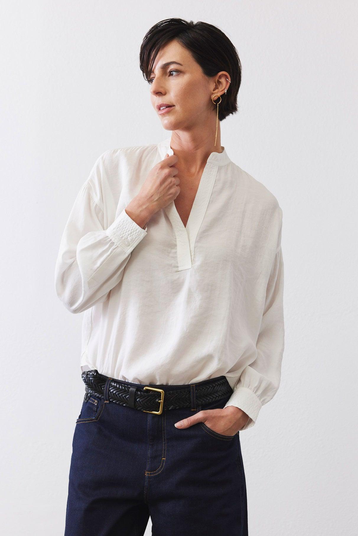 Not Too Loose Light Poplin Blouse Product Image