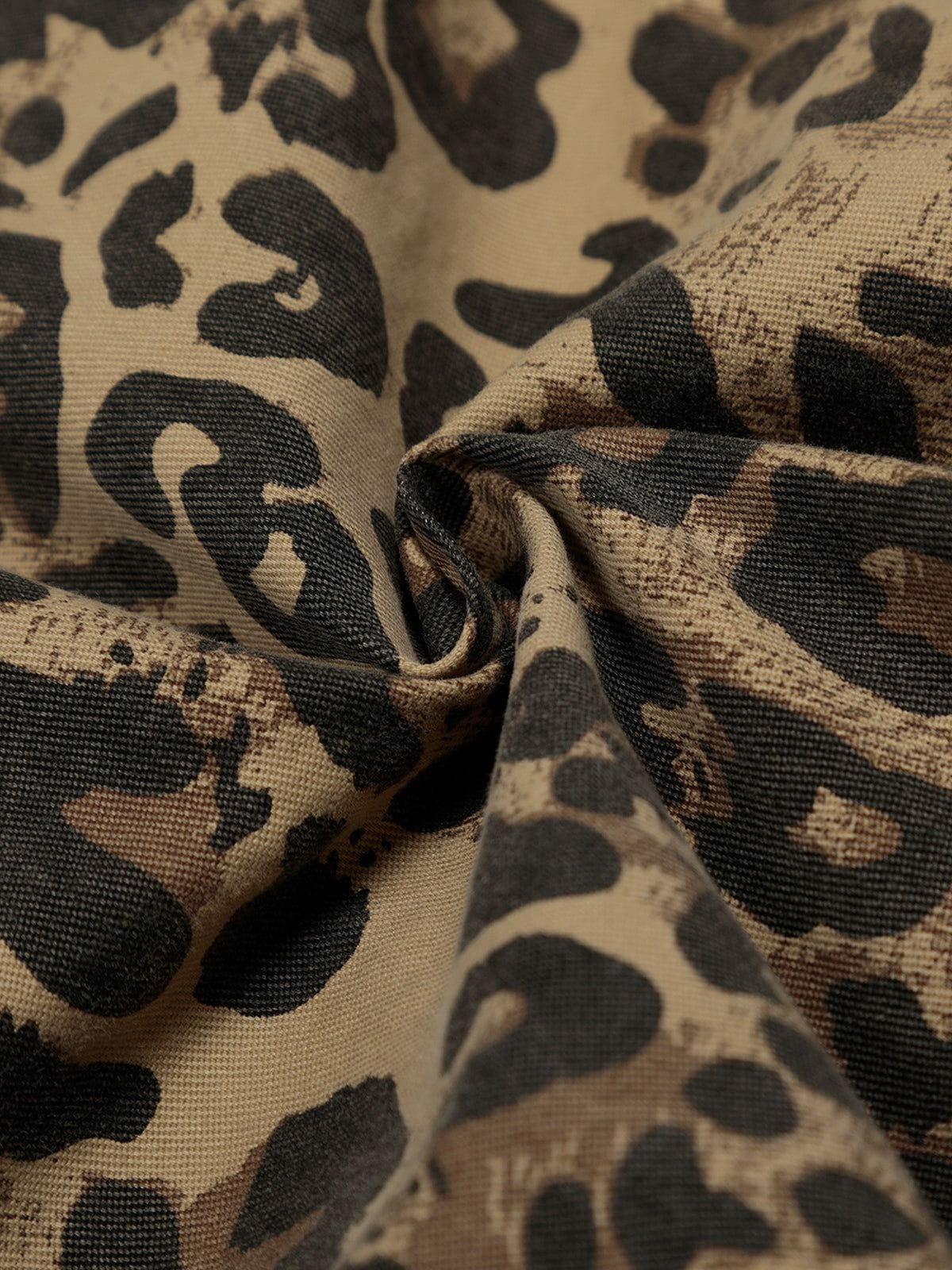 Aelfric Eden Leopard Graphic Longline Jorts Product Image