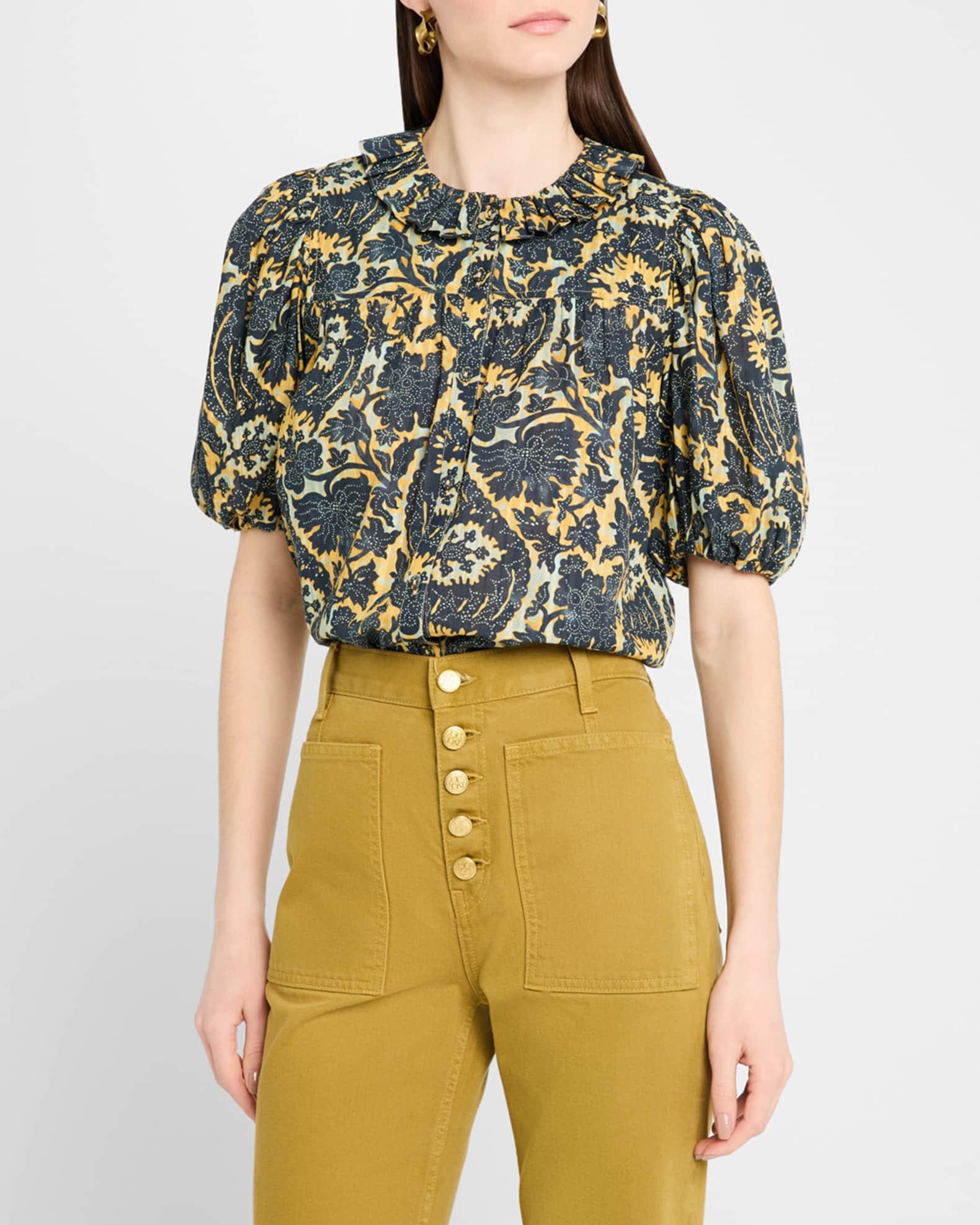 Amari Ruffle Short-Sleeve Blouse Product Image