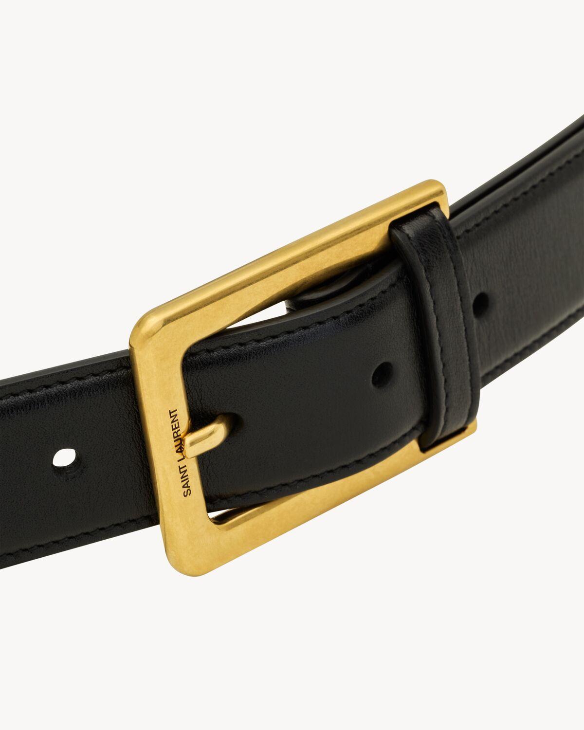 leather-loop belt in leather | Saint Laurent | YSL.com Product Image