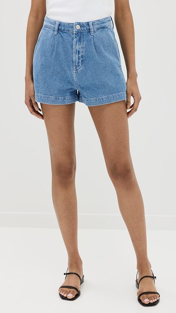 Reformation Elana Pleated Denim Shorts | Shopbop Product Image