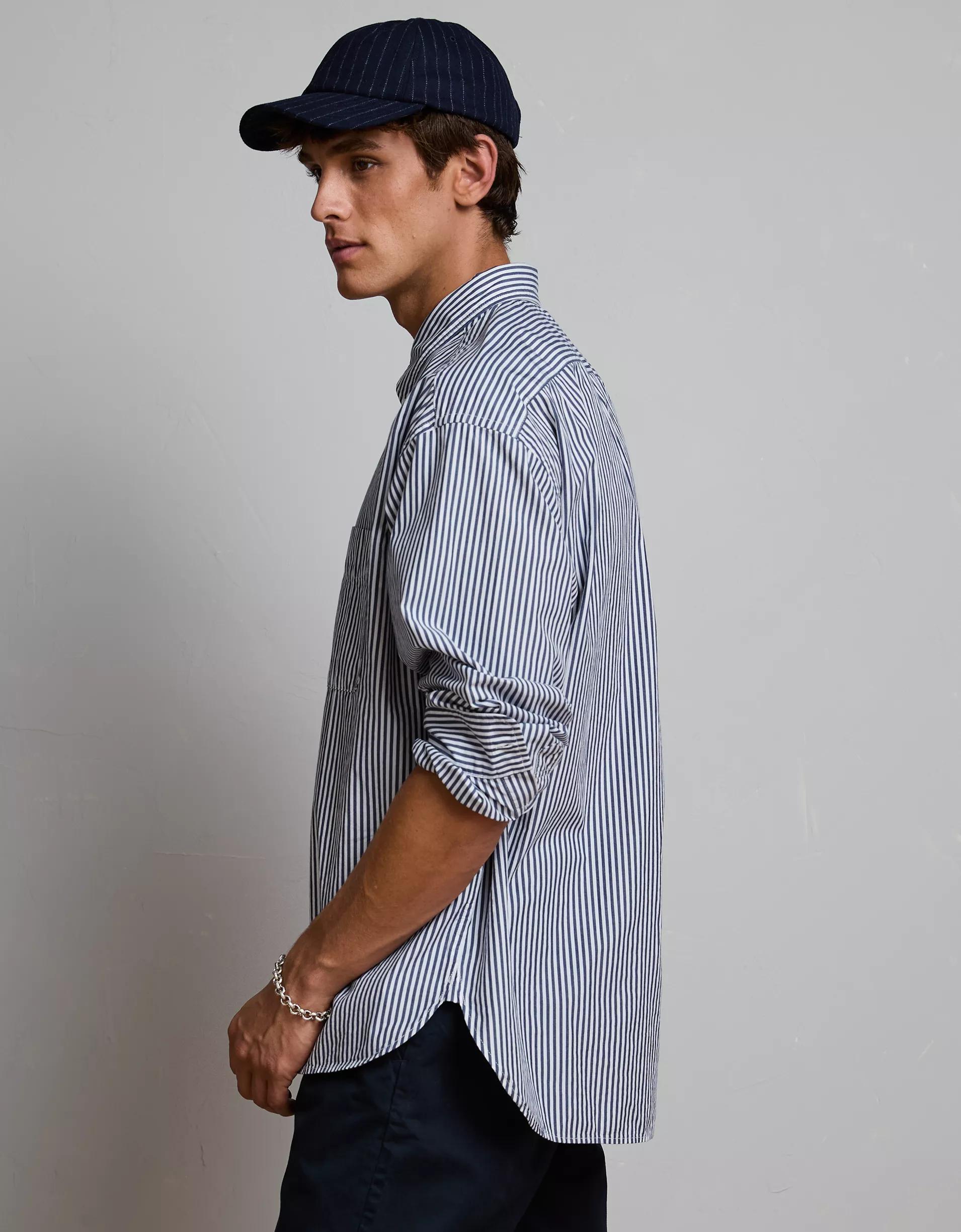 AE77 Premium Poplin Button-Up Shirt Product Image