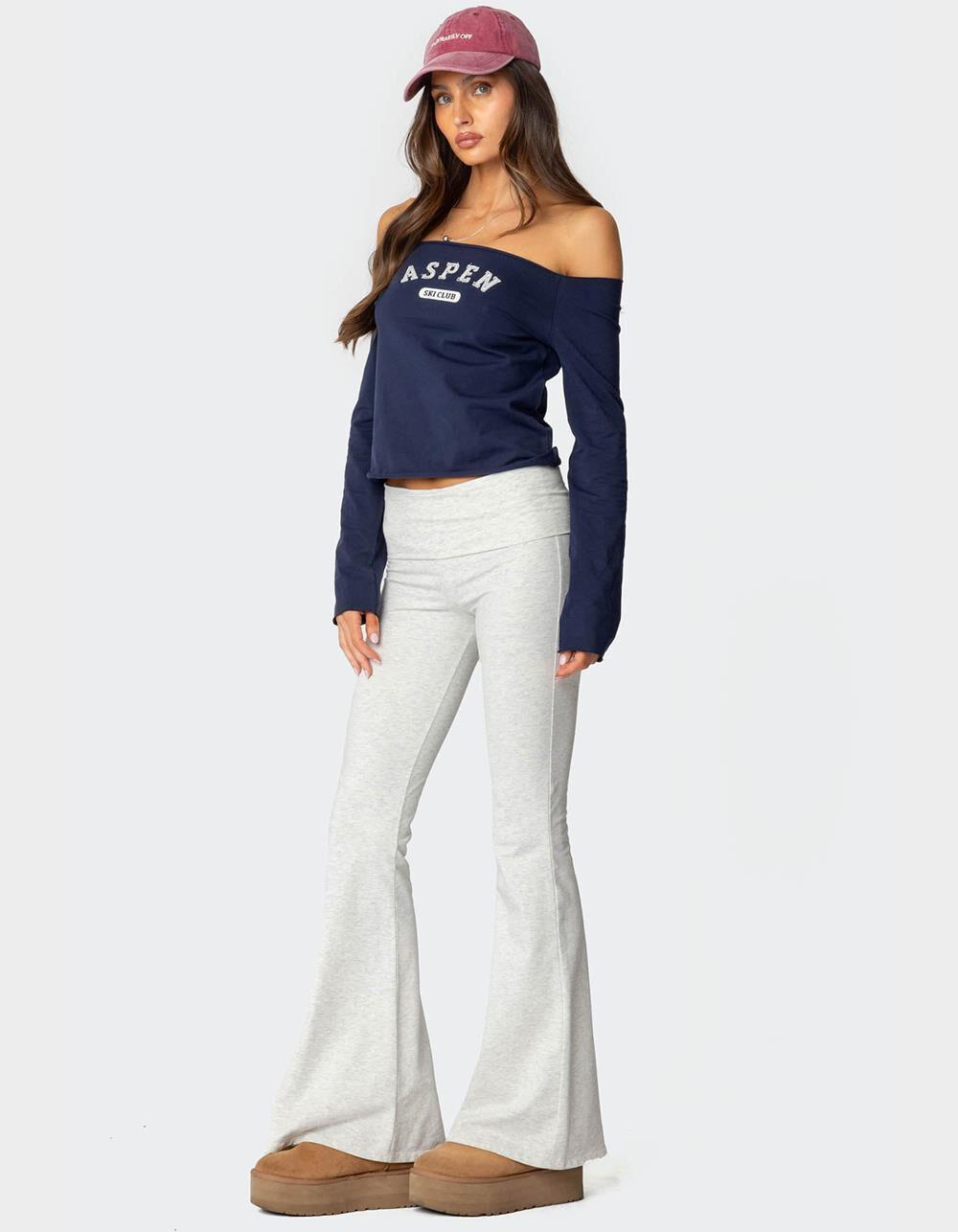 EDIKTED Aspen Ski Club Off Shoulder Top Product Image