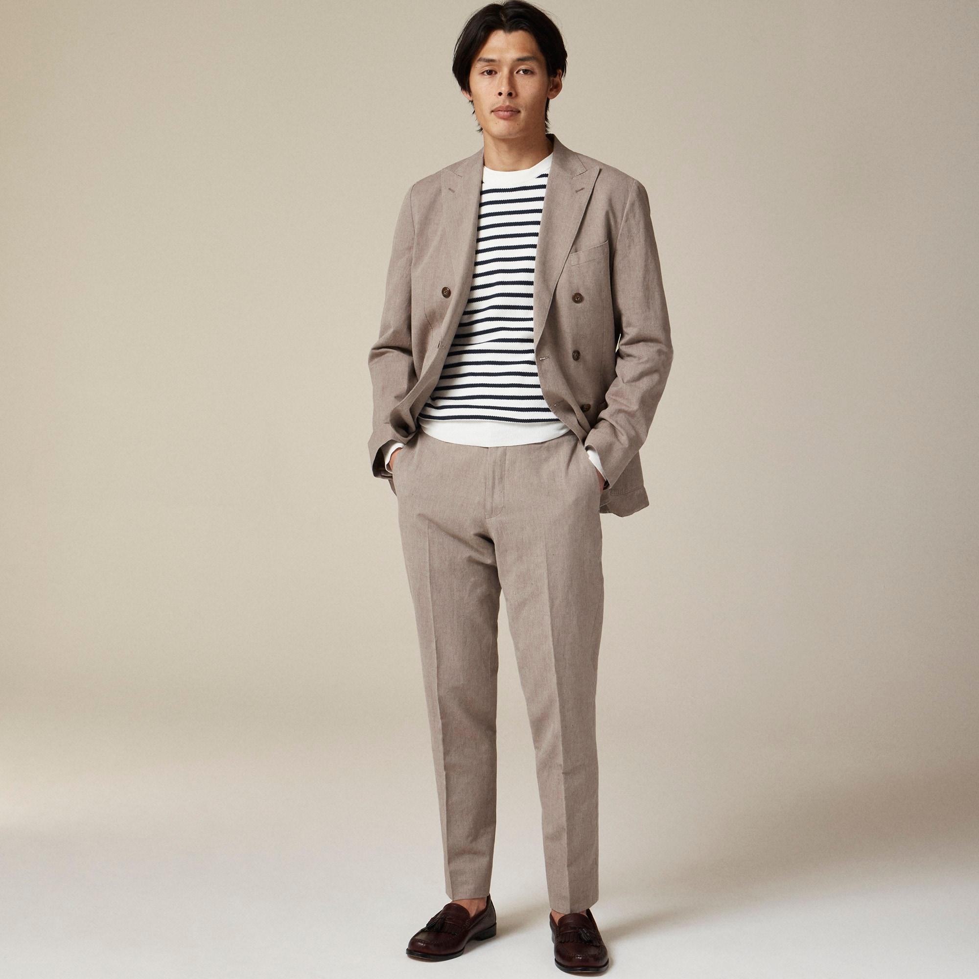 Ludlow Slim-fit suit pant in Irish cotton-linen blend Product Image