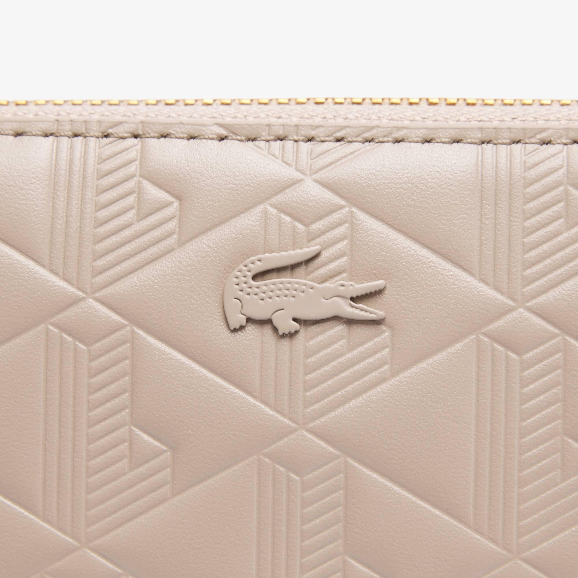 Maheki Zipped Embossed Leather Billfold Product Image