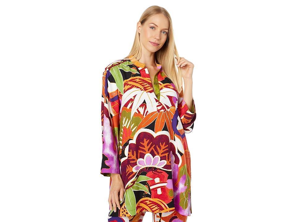 Natori Ikebana Mandarin PJ Multi) Women's Pajama Sets Product Image