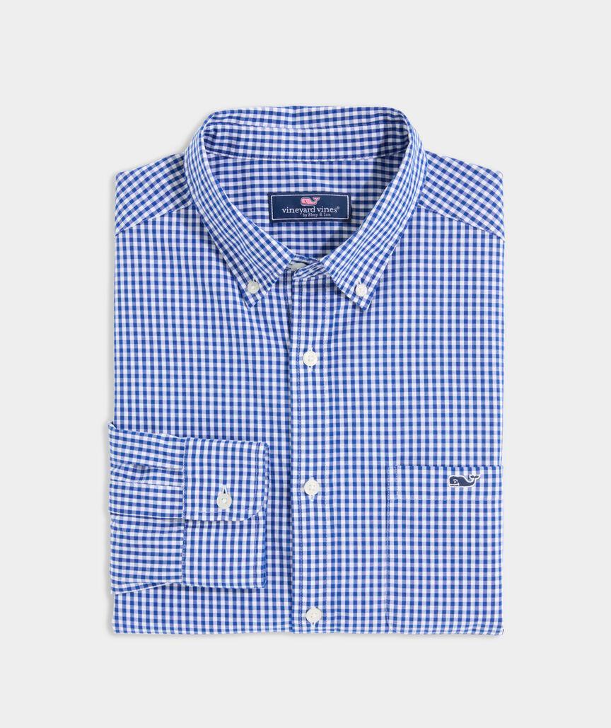 Stretch Poplin Gingham Shirt Product Image